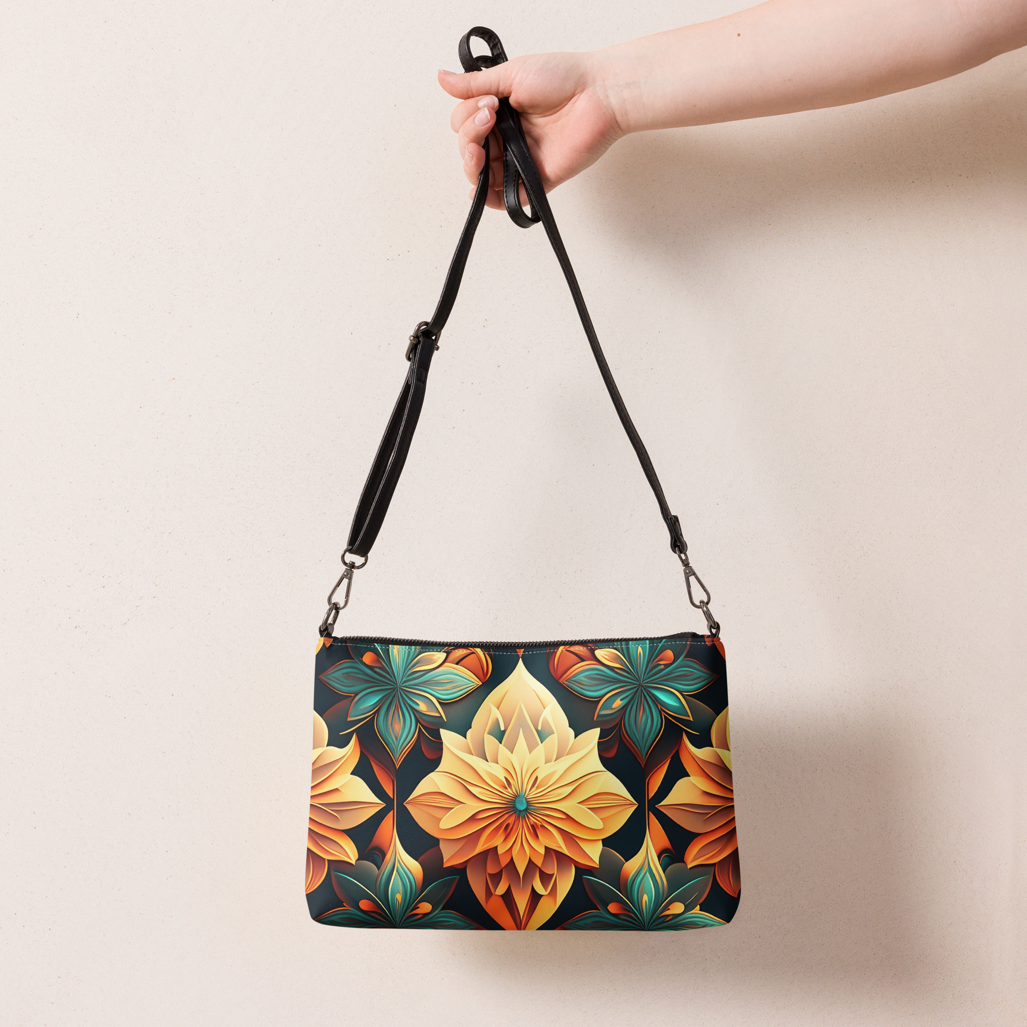 3D Orchid Crossbody bag
