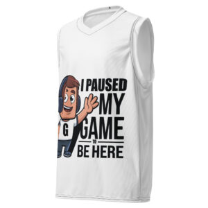 I Paused unisex basketball jersey