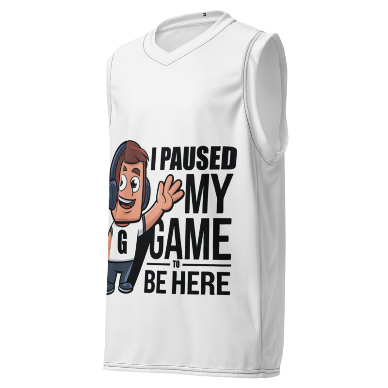 I Paused unisex basketball jersey