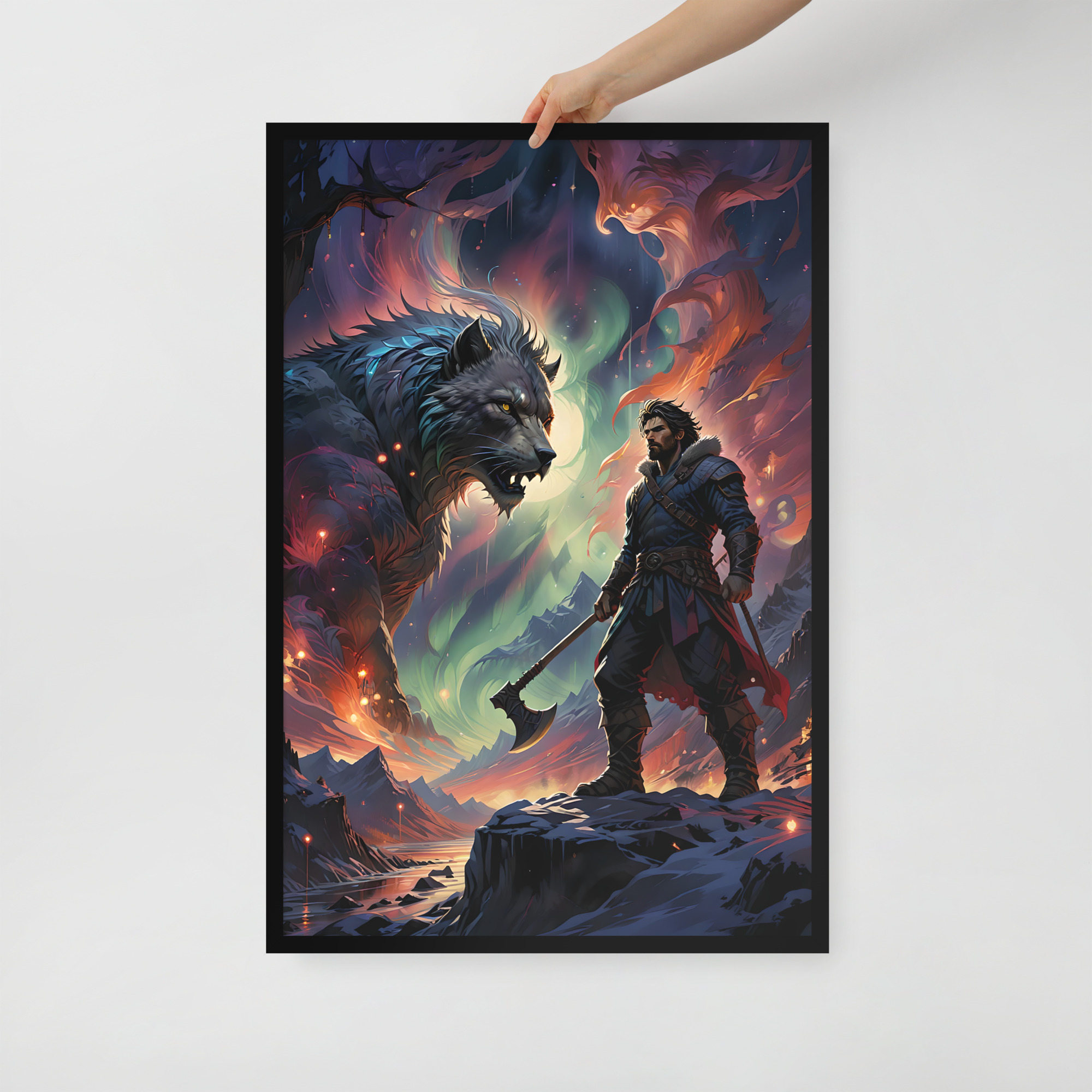 enhanced-matte-paper-framed-poster-in-black-24x36-front-6832bdf9e0901.jpg Lone Wolfman Framed poster