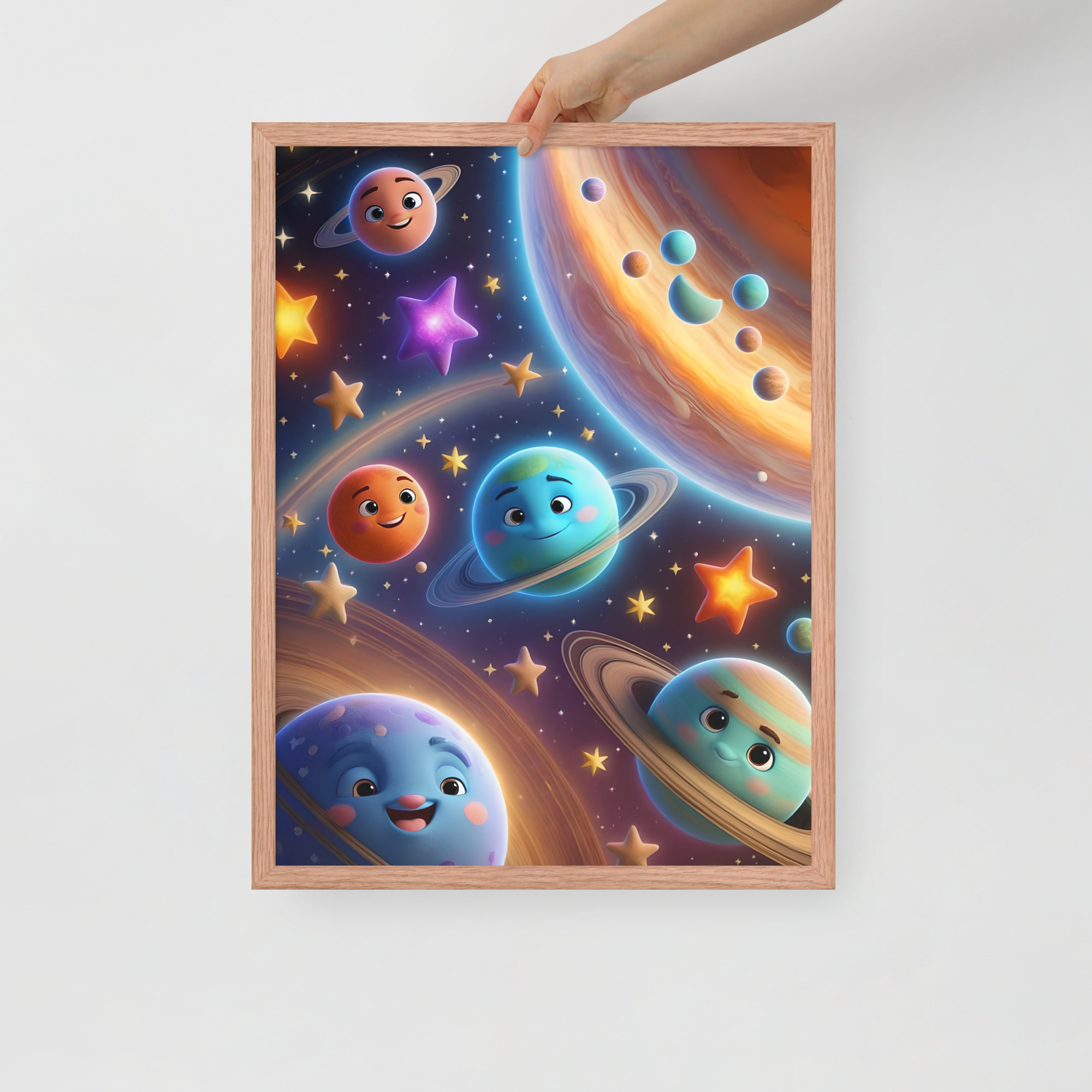 enhanced-matte-paper-framed-poster-in-red-oak-18x24-front-6832bf87980c1.jpg Smiley Planets Framed poster