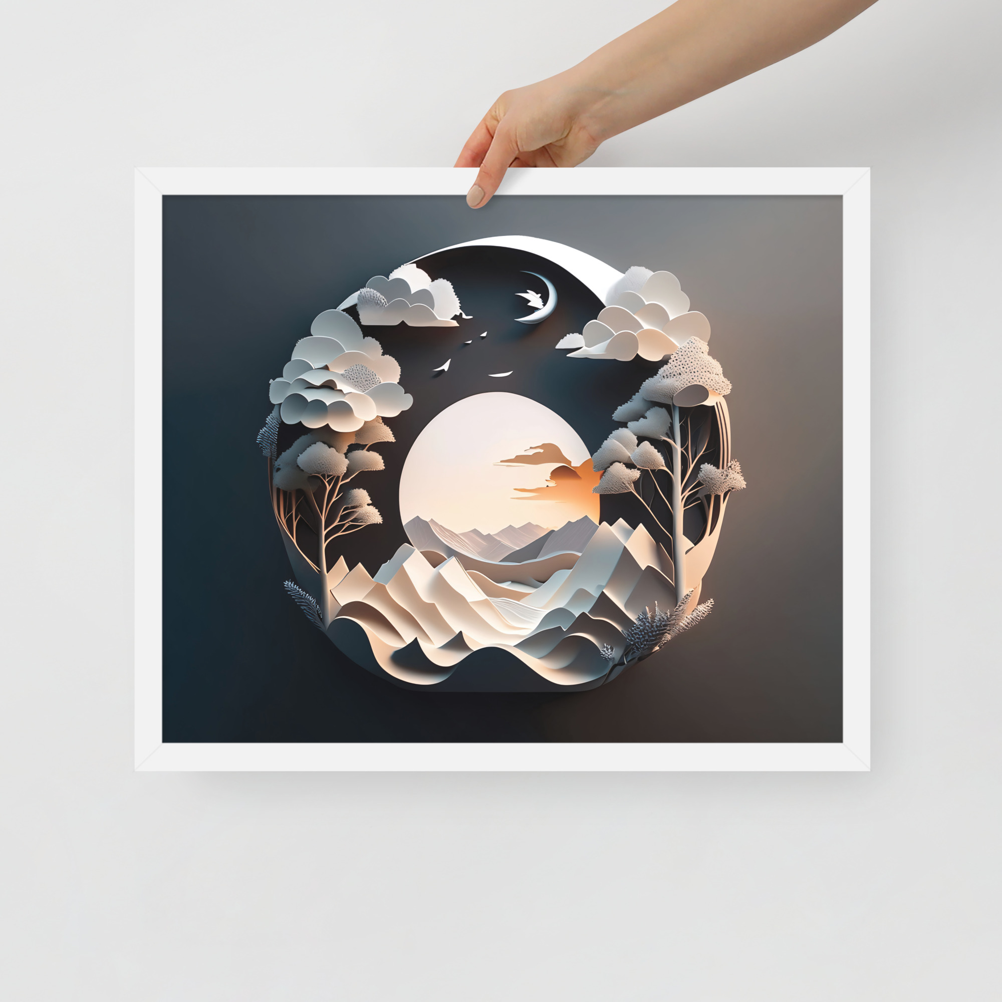 enhanced-matte-paper-framed-poster-in-white-16x20-front-6832ba9367861.jpg 3D Moon Framed poster