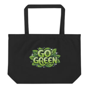 Go Green Large organic tote bag