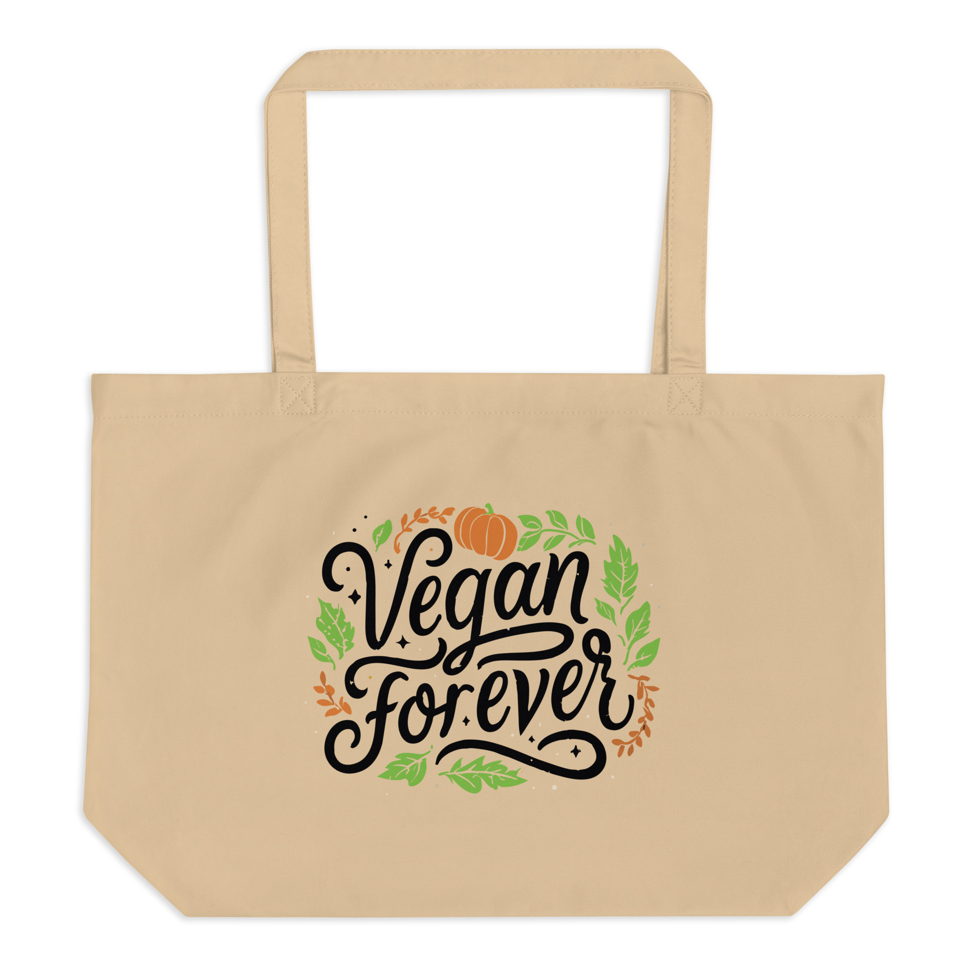 Vegan Forever Large organic tote bag