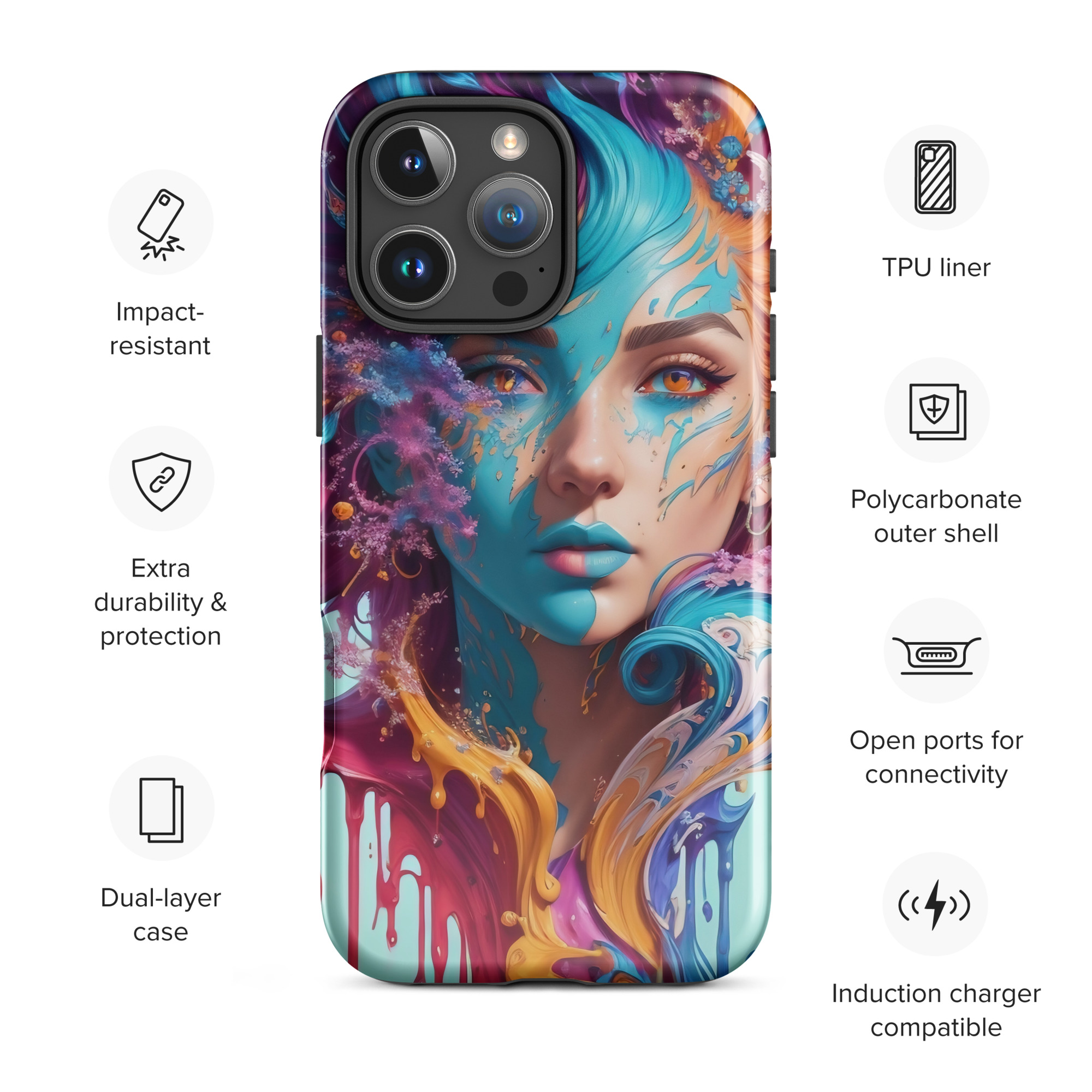 tough-case-for-iphone-glossy-iphone-16-pro-max-front-6832c502da8e4.jpg Aqua Printesa Tough Case for iPhone®