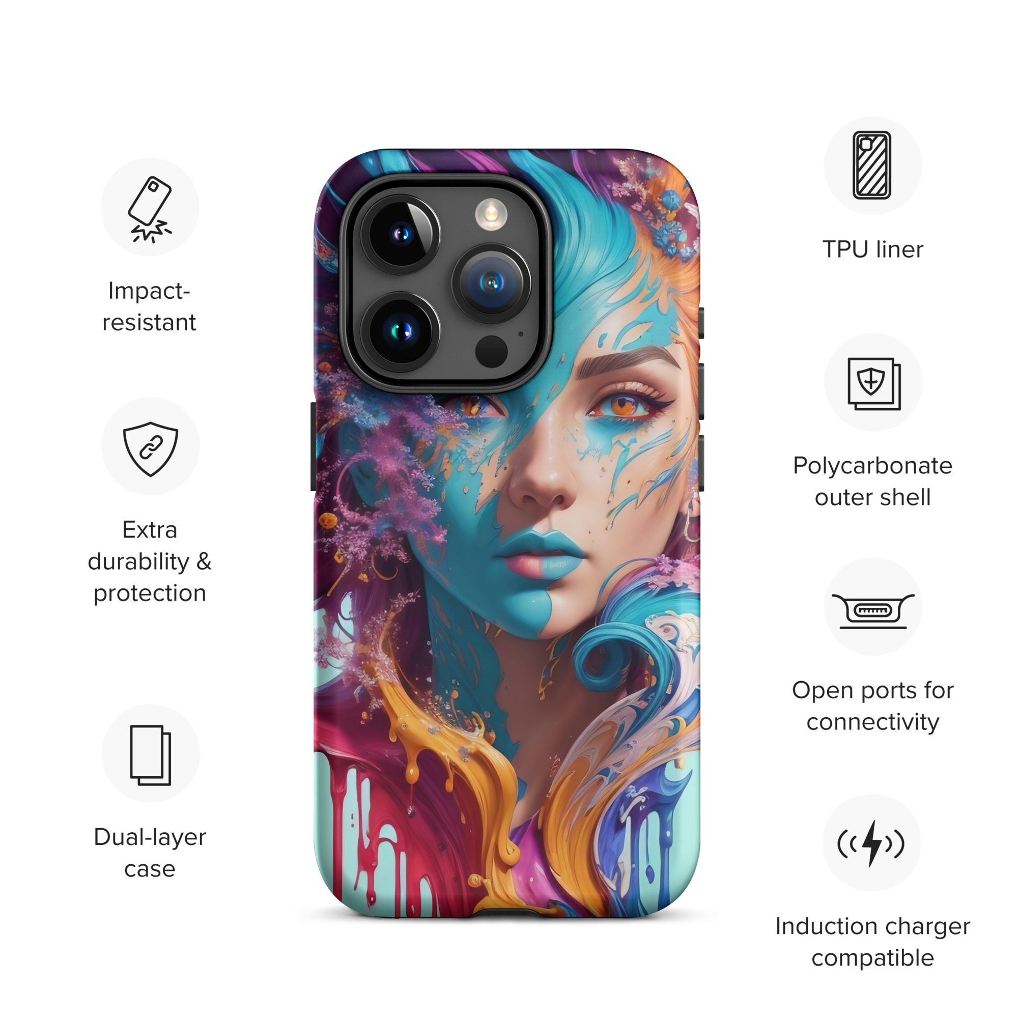 tough-case-for-iphone-matte-iphone-15-pro-front-6832c502da547.jpg Aqua Printesa Tough Case for iPhone®