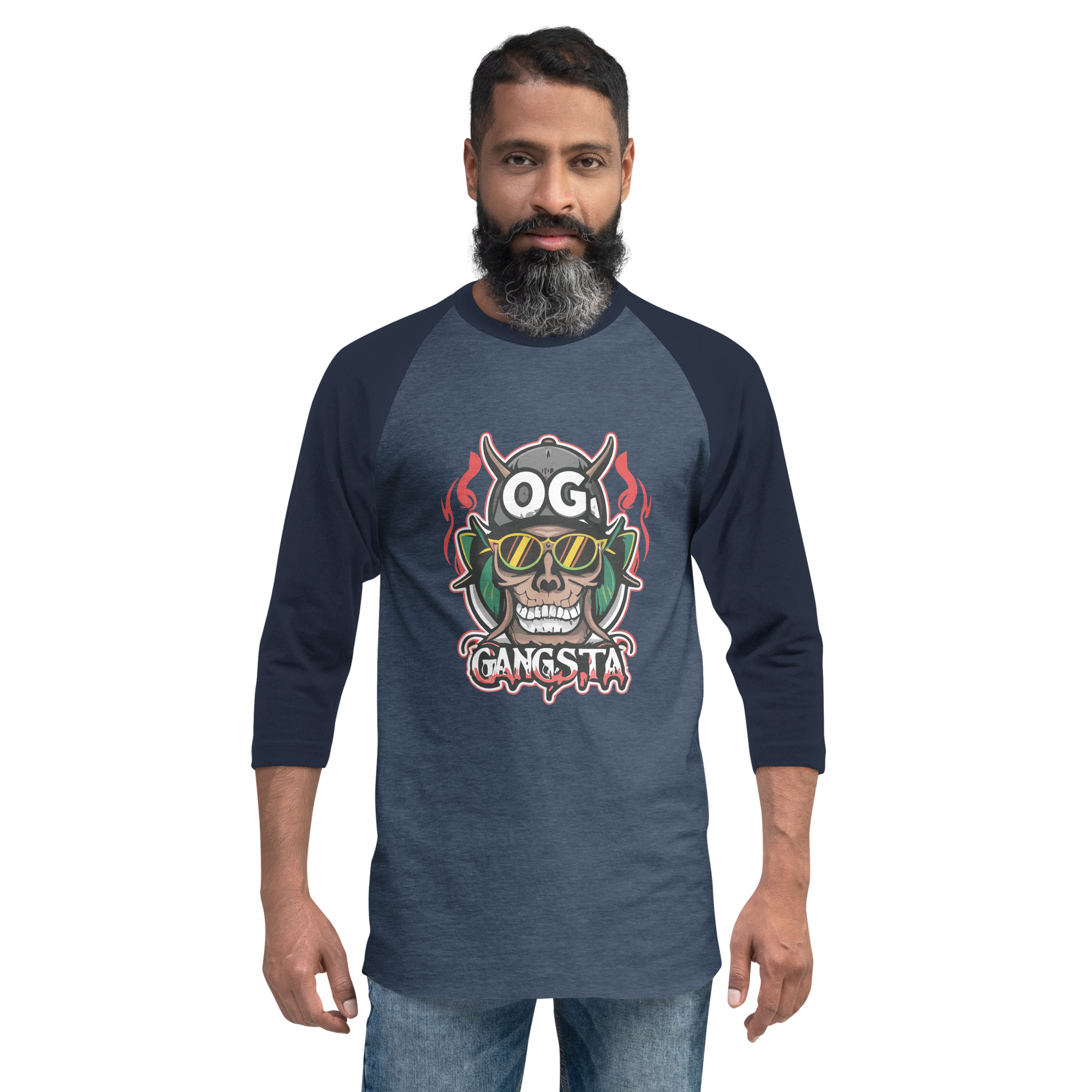 unisex-34-sleeve-raglan-shirt-heather-denim-navy-front-683419f84a739.jpg OG Gangsta 3/4 sleeve raglan shirt