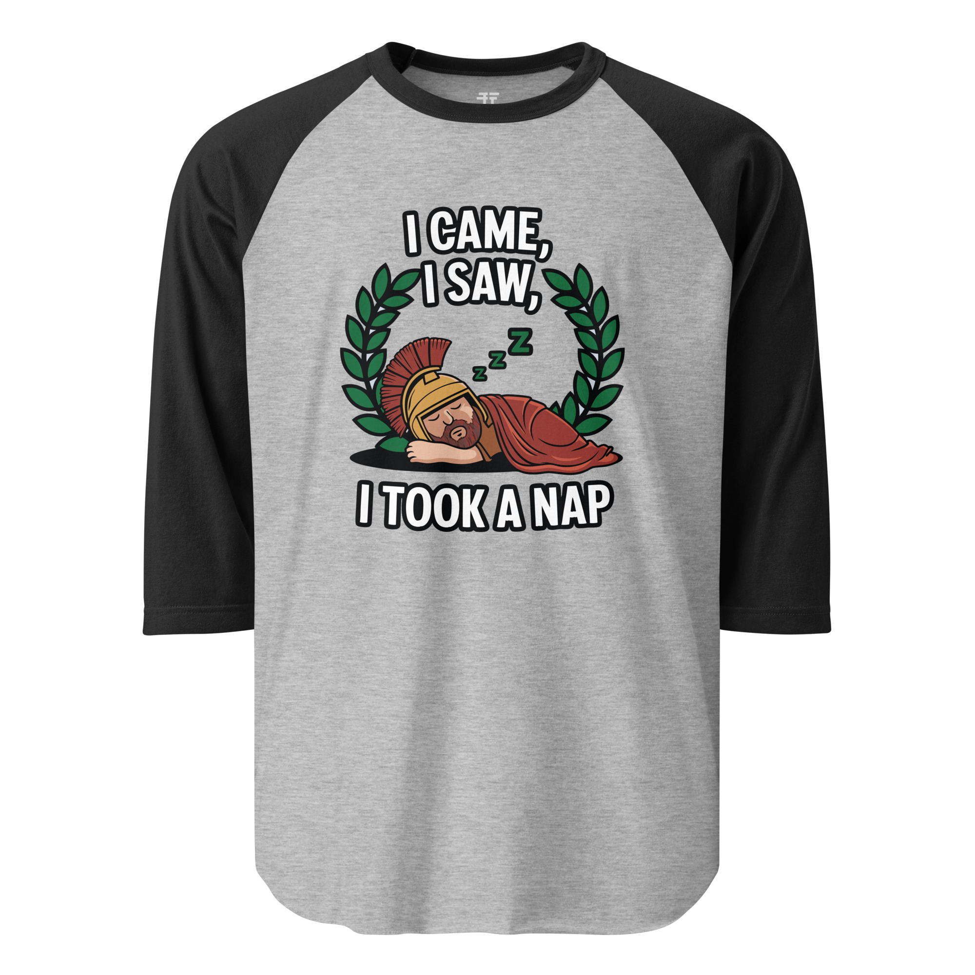 unisex-34-sleeve-raglan-shirt-heather-grey-black-front-68341af8737ec.jpg Nap time 3/4 sleeve raglan shirt
