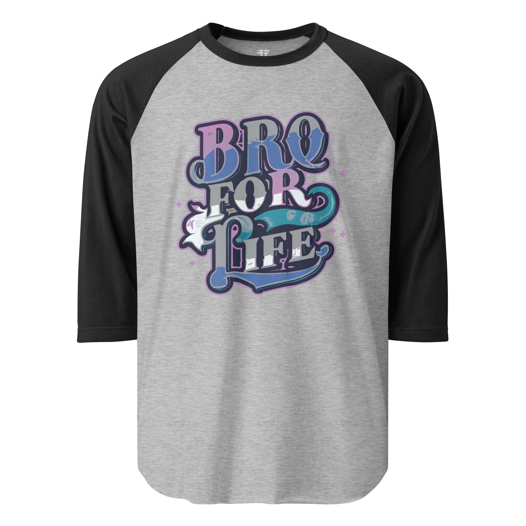 unisex-34-sleeve-raglan-shirt-heather-grey-black-front-6834388c1cf71.jpg Bro for Life 3/4 sleeve raglan shirt