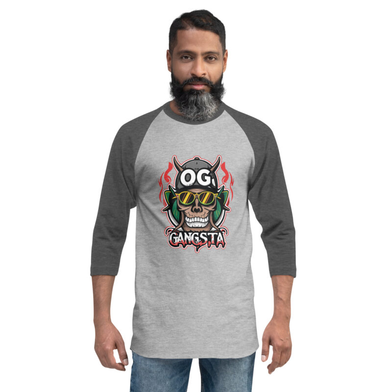 unisex-34-sleeve-raglan-shirt-heather-grey-heather-charcoal-front-6831c23b854b5.jpg OG Gangsta - 3/4 Sleeve Raglan Shirt