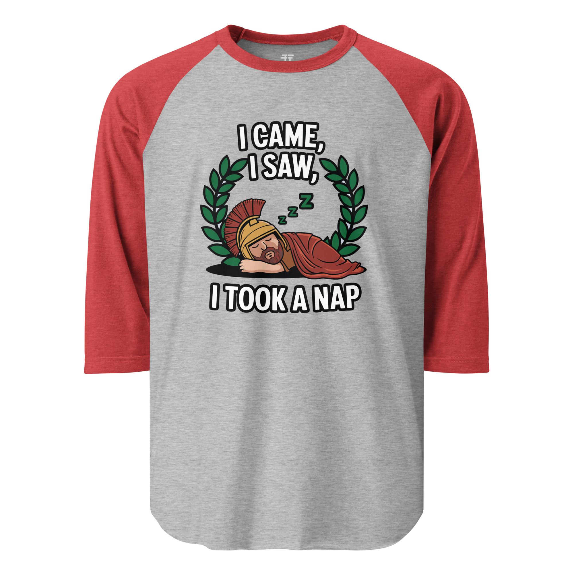 unisex-34-sleeve-raglan-shirt-heather-grey-heather-red-front-68341af873e5d.jpg Nap time 3/4 sleeve raglan shirt