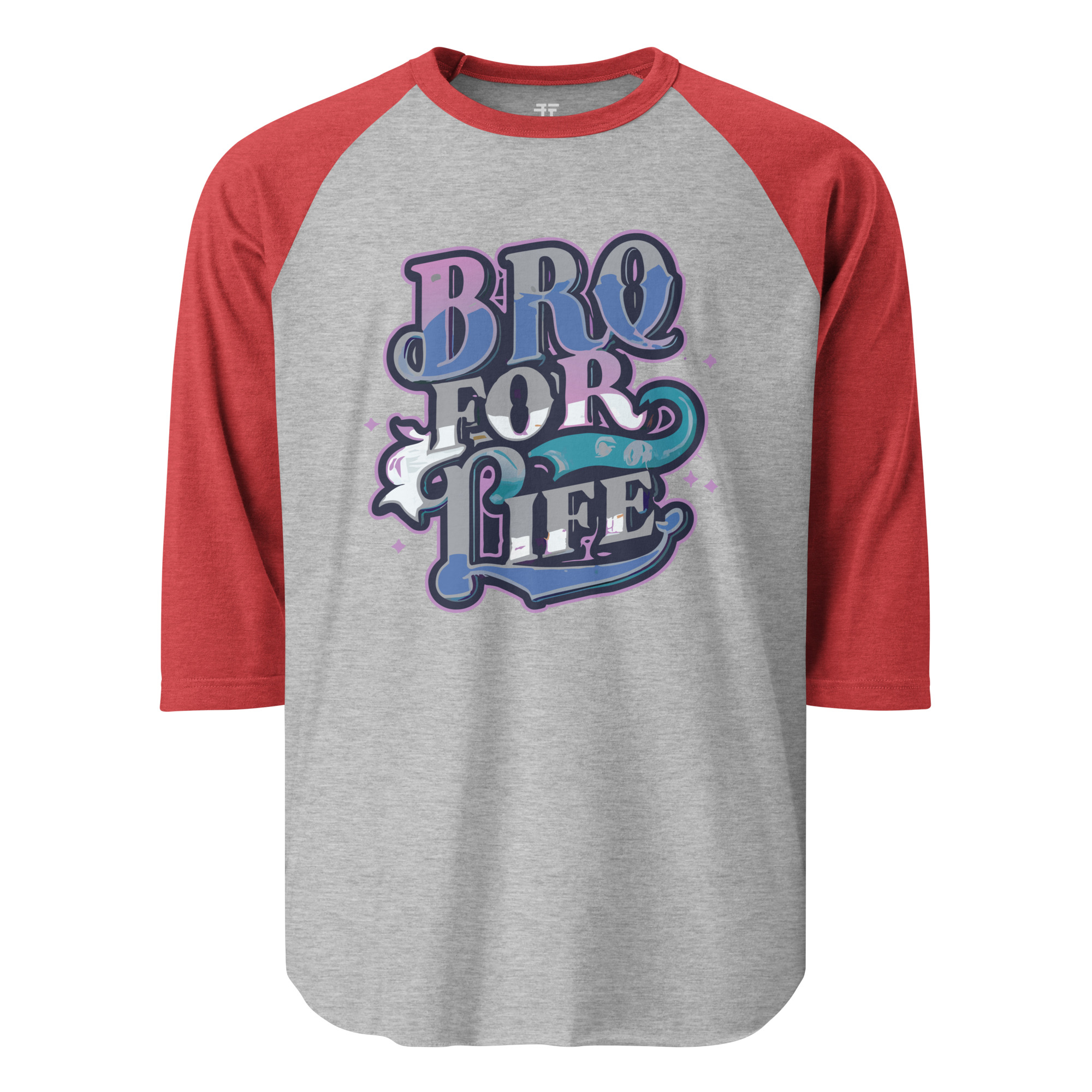 unisex-34-sleeve-raglan-shirt-heather-grey-heather-red-front-6834388c1d3a9.jpg Bro for Life 3/4 sleeve raglan shirt
