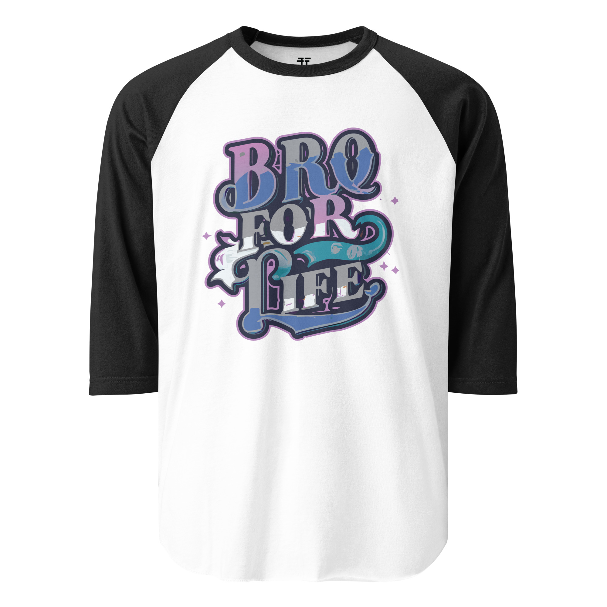unisex-34-sleeve-raglan-shirt-white-black-front-6834388c1de21.jpg Bro for Life 3/4 sleeve raglan shirt