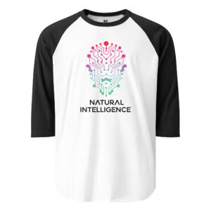 Natural Intelligence 3/4 sleeve raglan shirt