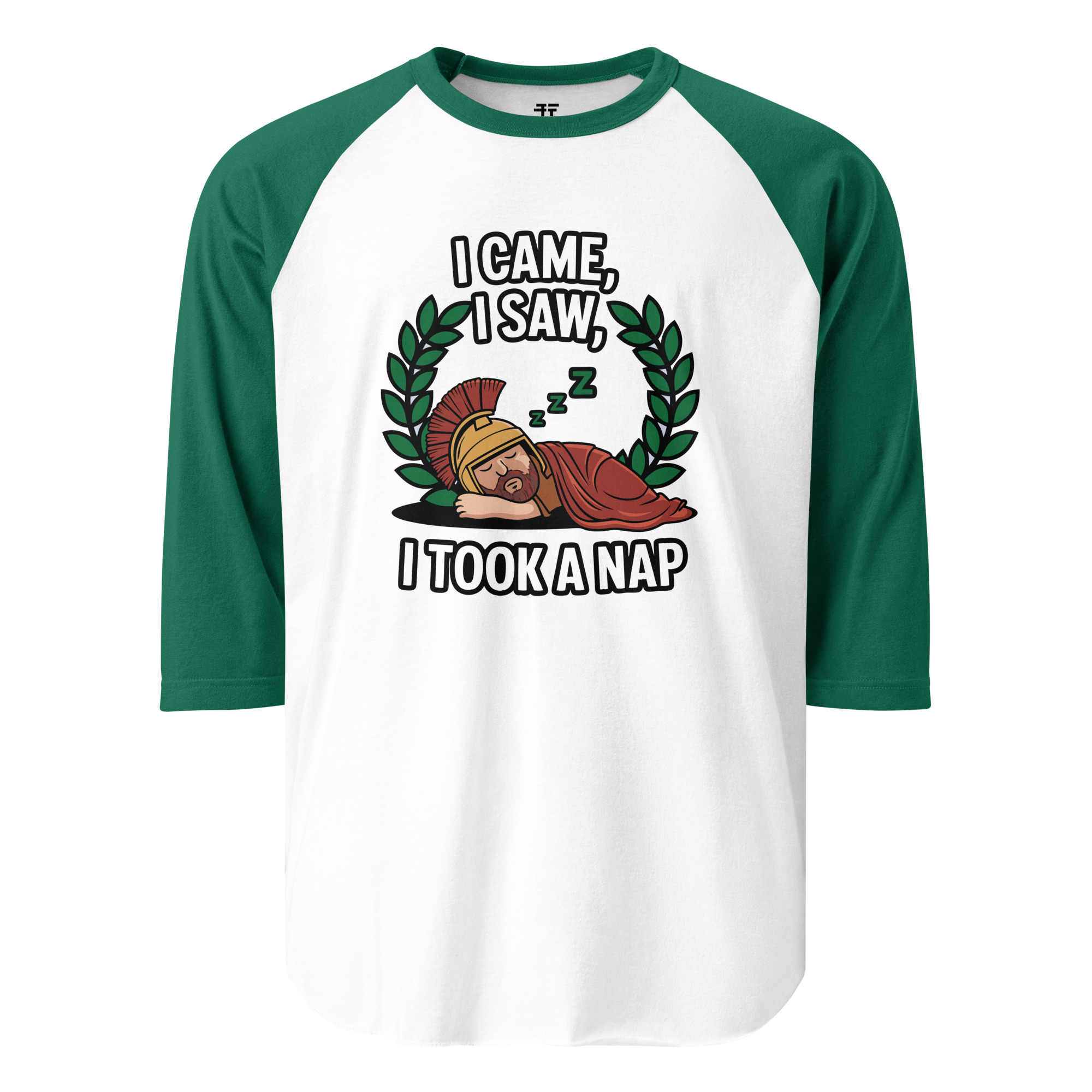 unisex-34-sleeve-raglan-shirt-white-kelly-front-68341af877a23.jpg Nap time 3/4 sleeve raglan shirt