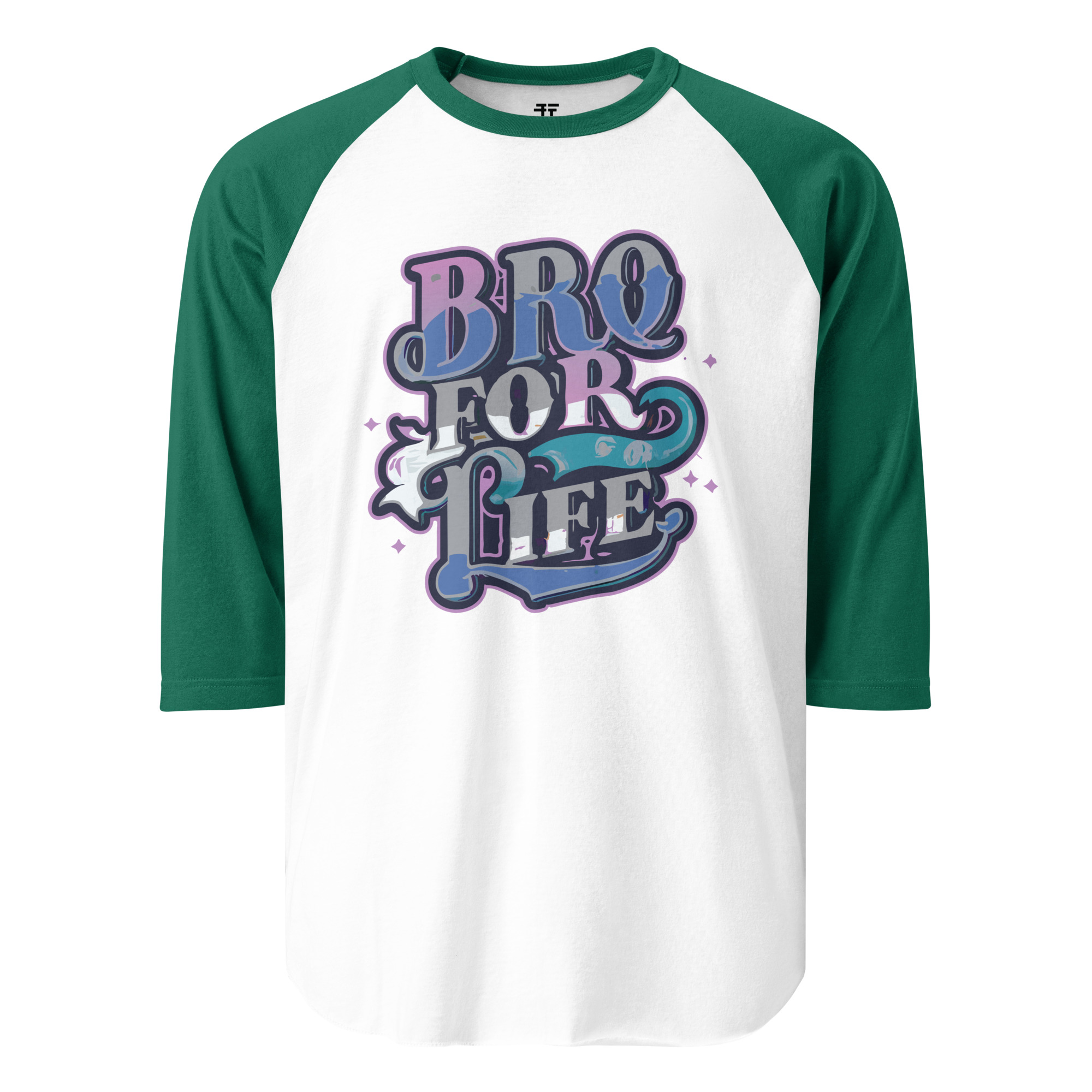 unisex-34-sleeve-raglan-shirt-white-kelly-front-6834388c1f4f9.jpg Bro for Life 3/4 sleeve raglan shirt