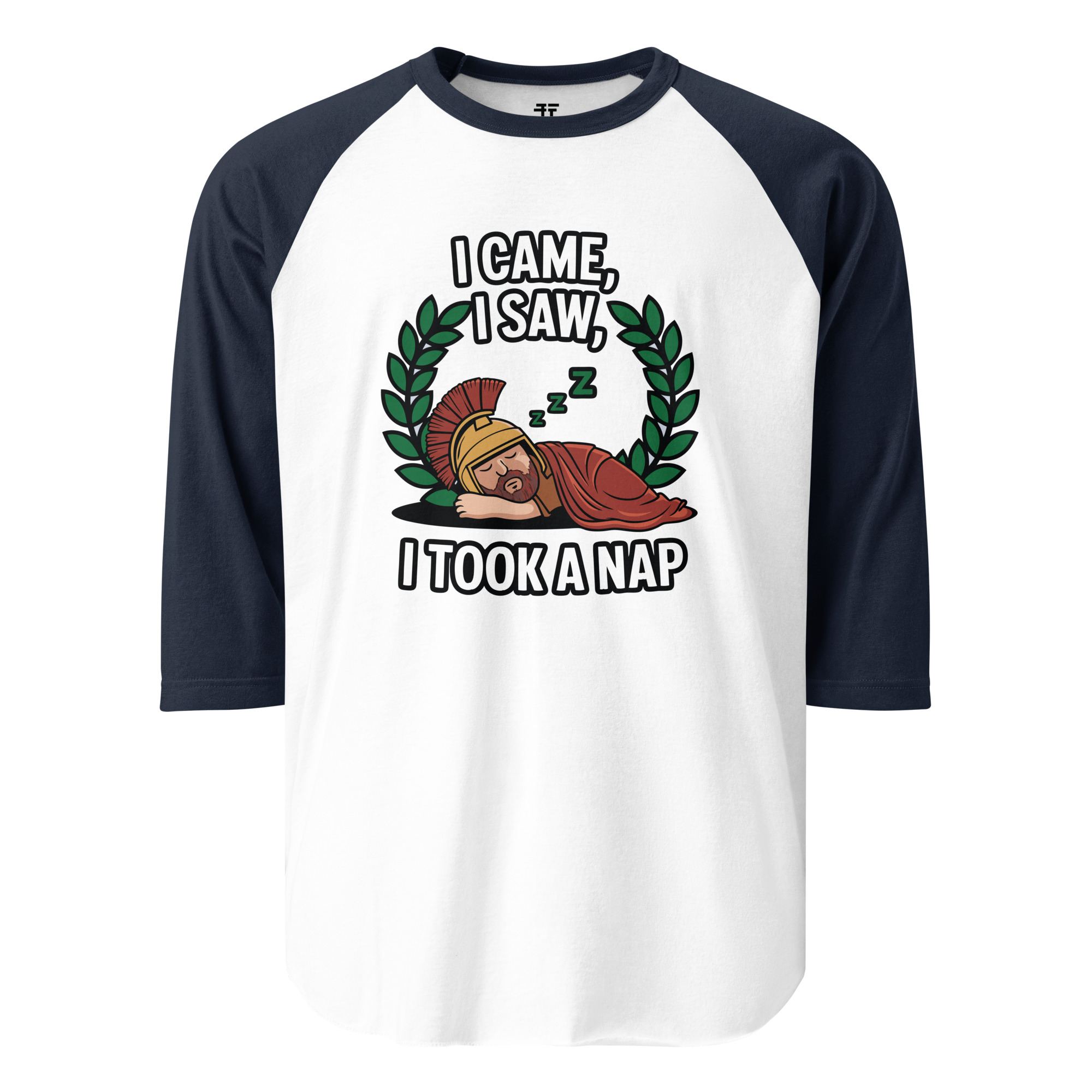 unisex-34-sleeve-raglan-shirt-white-navy-front-68341af874f59.jpg Nap time 3/4 sleeve raglan shirt