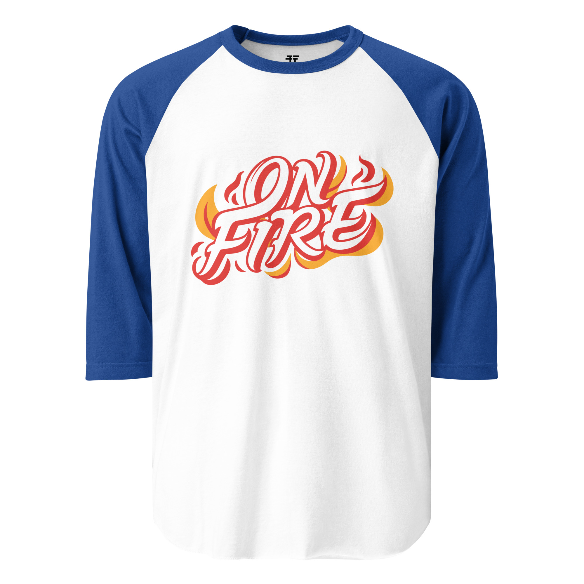 unisex-34-sleeve-raglan-shirt-white-royal-front-683437edc5d85.jpg On Fire 3/4 sleeve raglan shirt