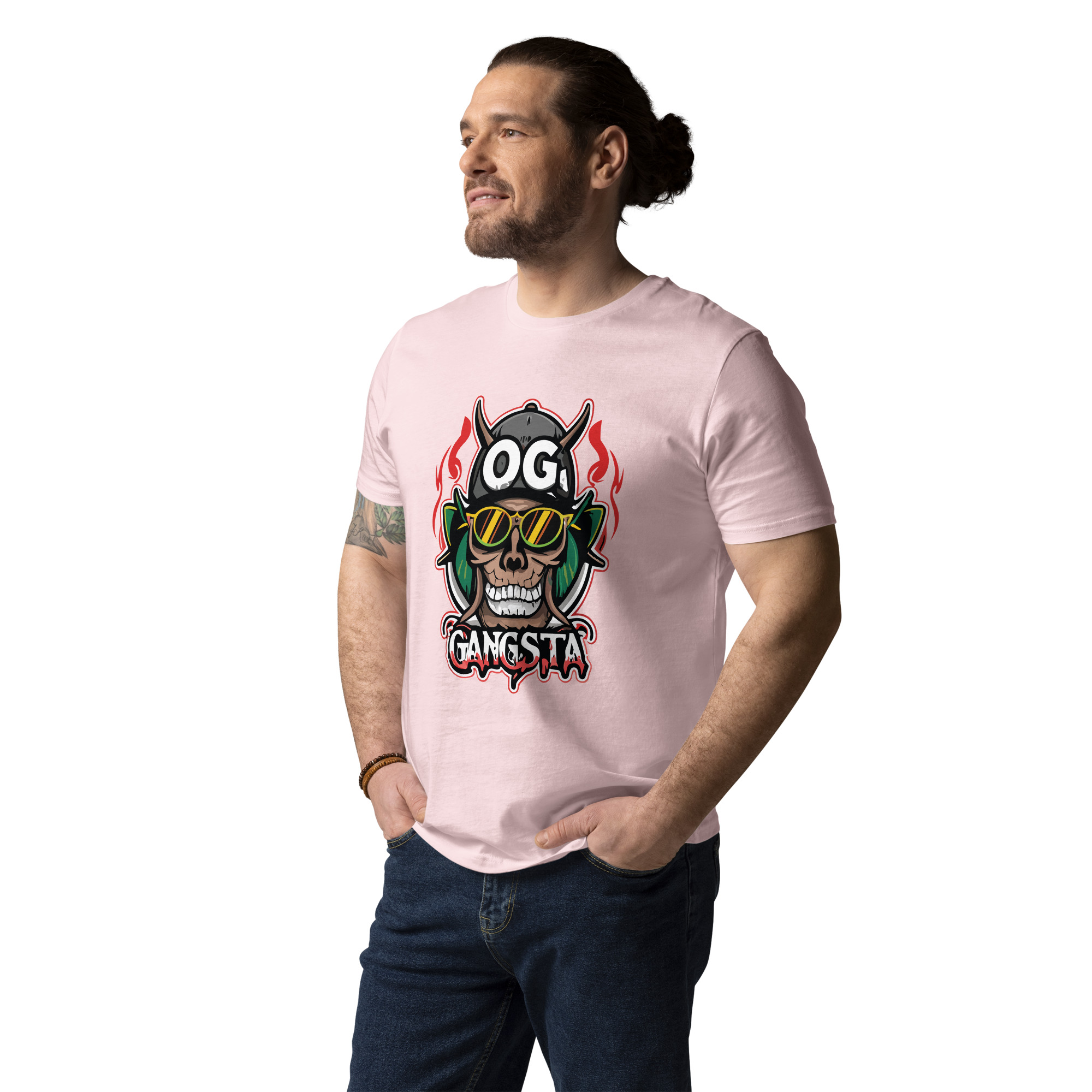 unisex-organic-cotton-t-shirt-cotton-pink-front-6831c12028712.jpg OG Gangsta - Unisex Organic Cotton T-shirt