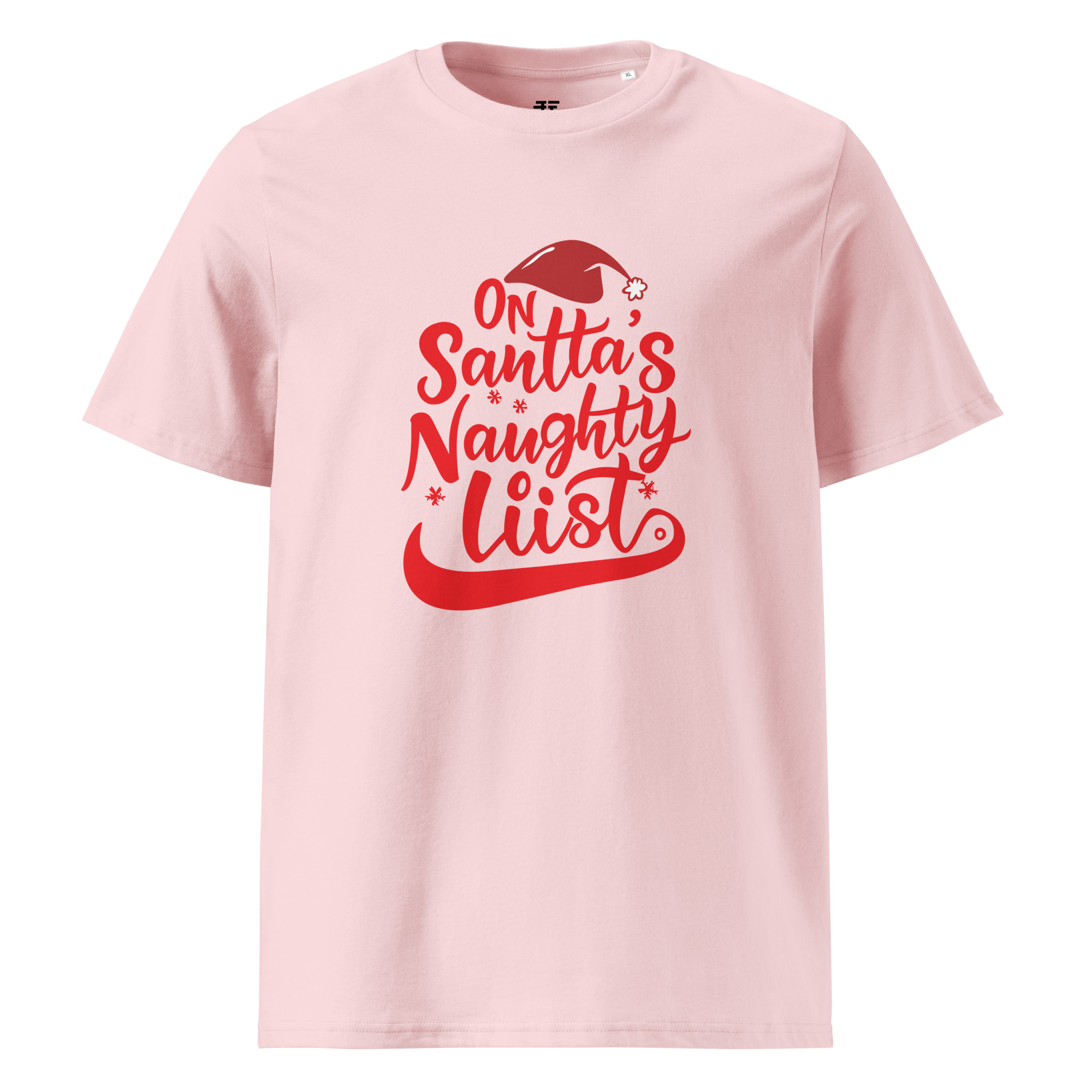 unisex-organic-cotton-t-shirt-cotton-pink-front-6834075839233.jpg On Naughtty List Unisex organic cotton t-shirt