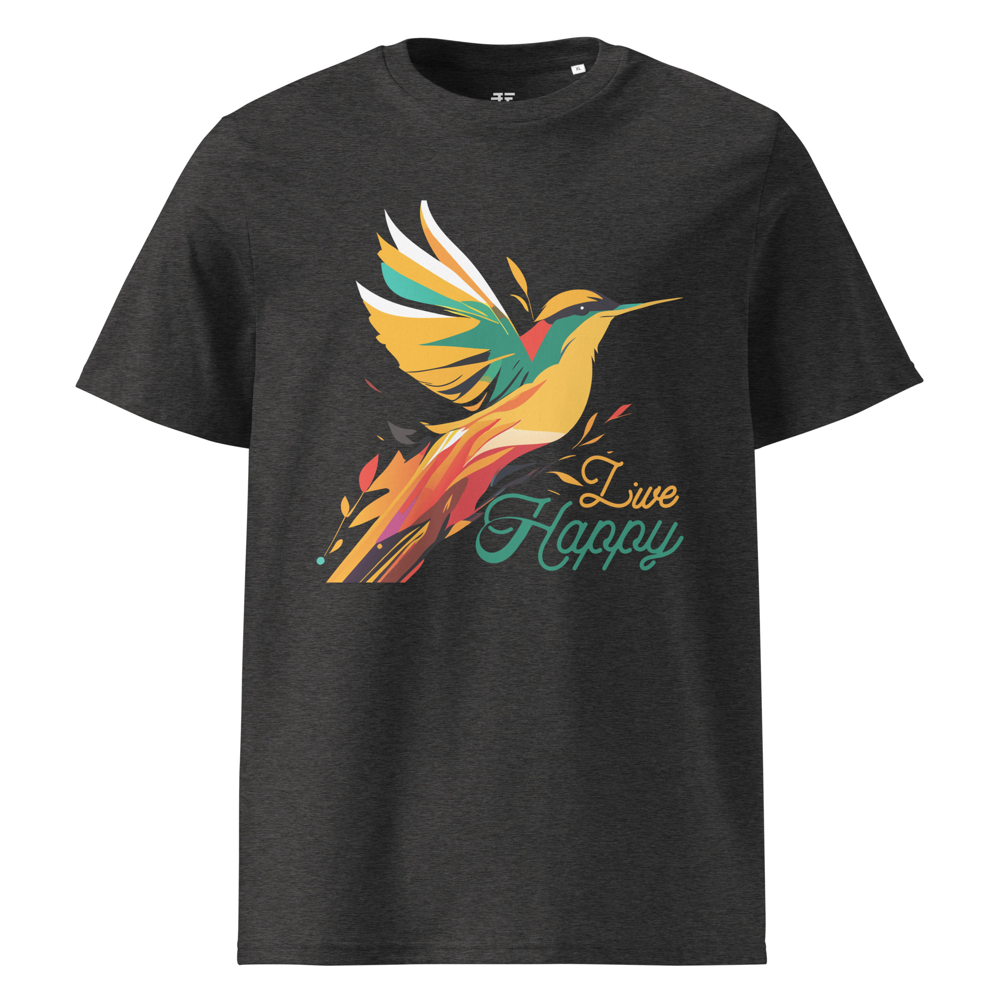 unisex-organic-cotton-t-shirt-dark-heather-grey-front-6834043c6fc53.jpg Live Free Unisex organic cotton t-shirt