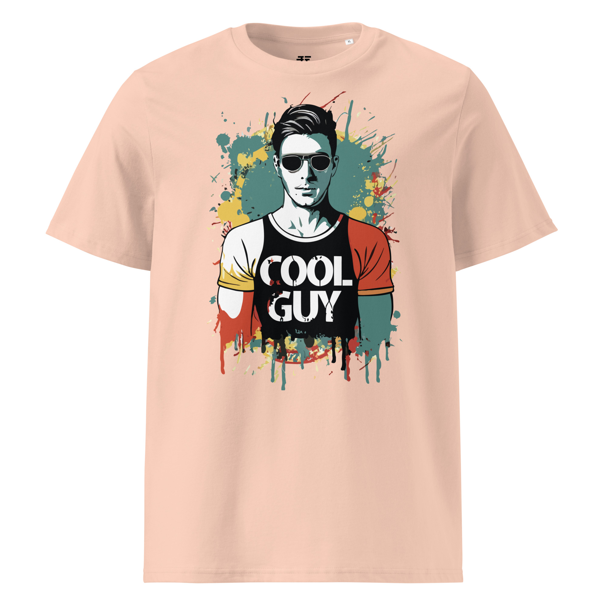 unisex-organic-cotton-t-shirt-fraiche-peche-front-683408e192097.jpg Cool Guy Unisex organic cotton t-shirt