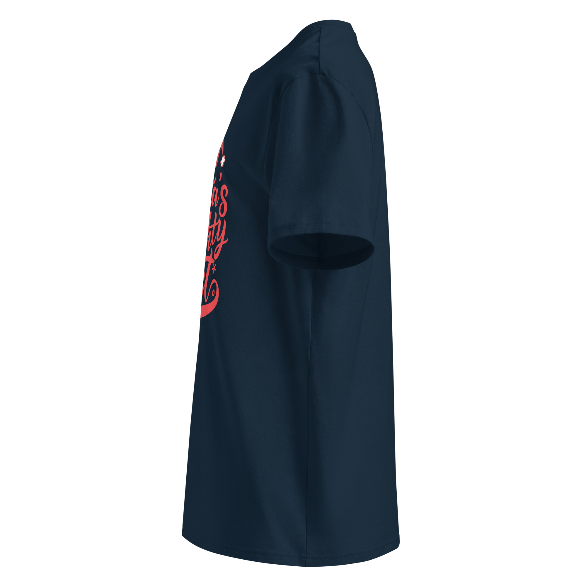 unisex-organic-cotton-t-shirt-french-navy-left-68340757ea9a6.jpg On Naughtty List Unisex organic cotton t-shirt