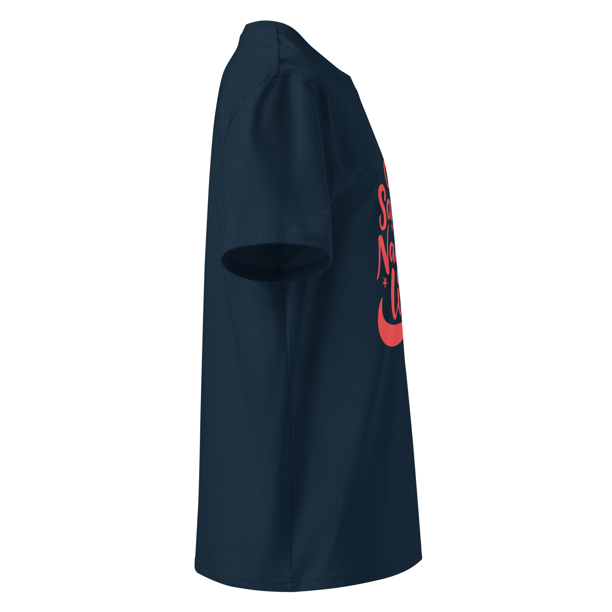 unisex-organic-cotton-t-shirt-french-navy-right-68340757eb43c.jpg On Naughtty List Unisex organic cotton t-shirt