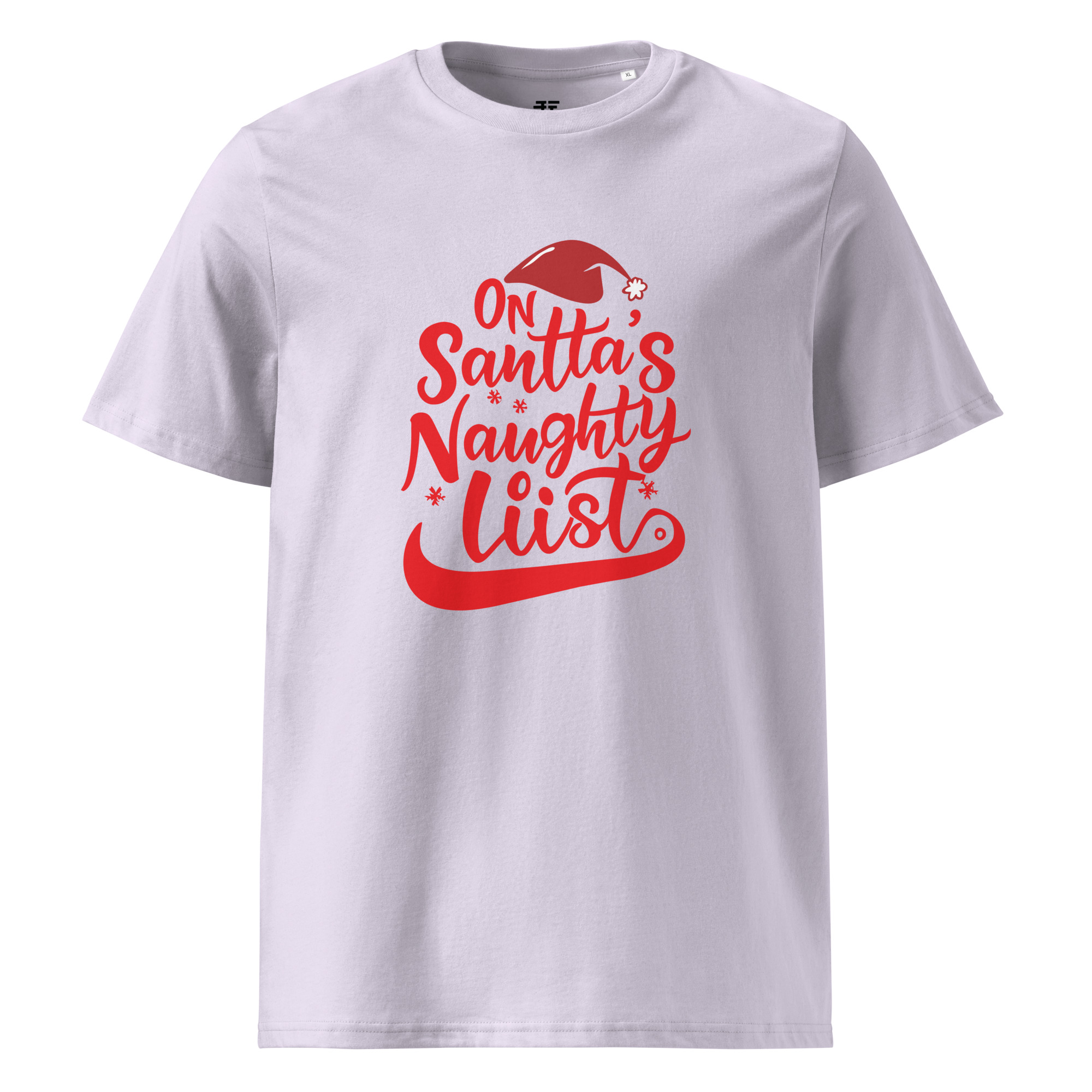 unisex-organic-cotton-t-shirt-lavender-front-683407585388e.jpg On Naughtty List Unisex organic cotton t-shirt