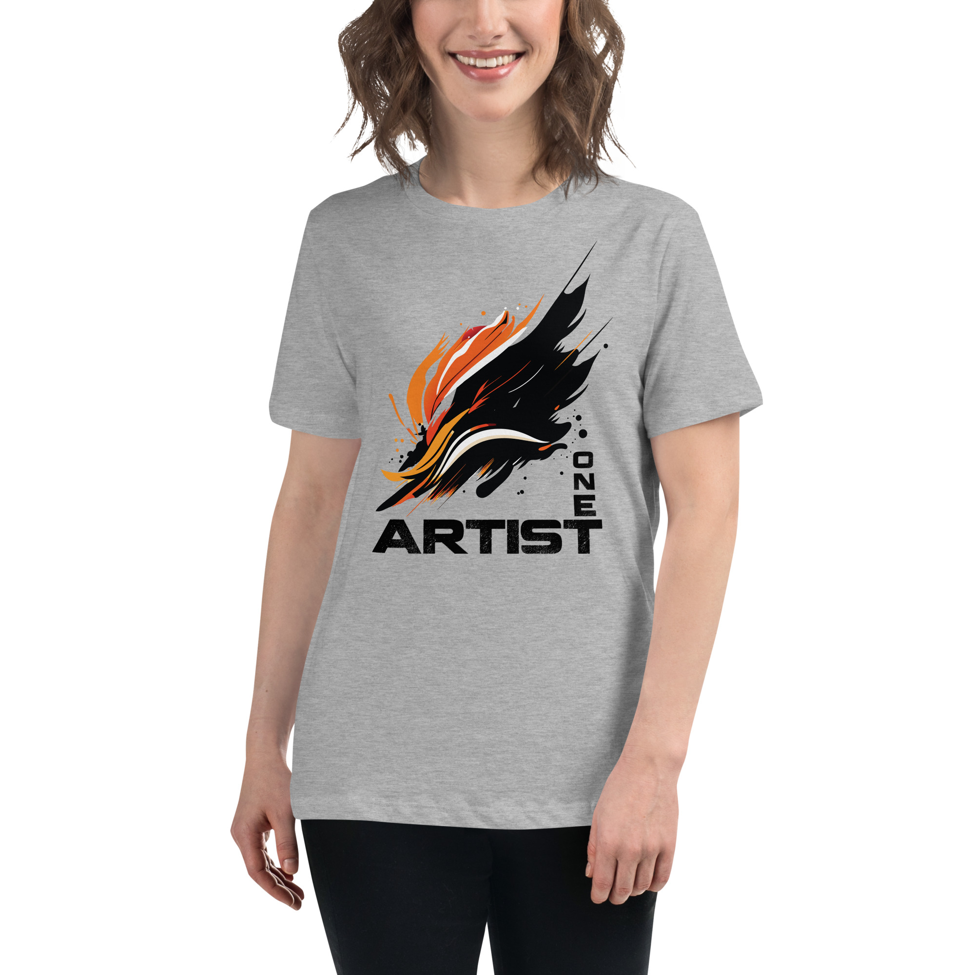 womens-relaxed-t-shirt-athletic-heather-front-6832e17d406e1.jpg Artist One Women's Relaxed T-Shirt