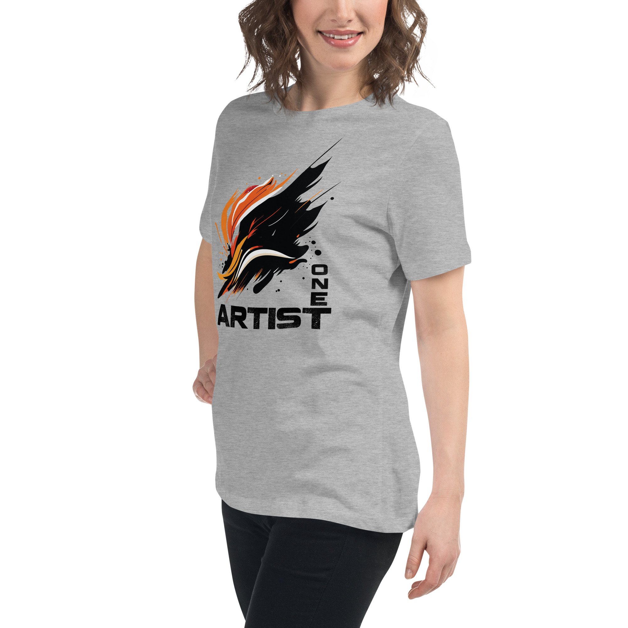 womens-relaxed-t-shirt-athletic-heather-left-front-6832e17d42425.jpg Artist One Women's Relaxed T-Shirt