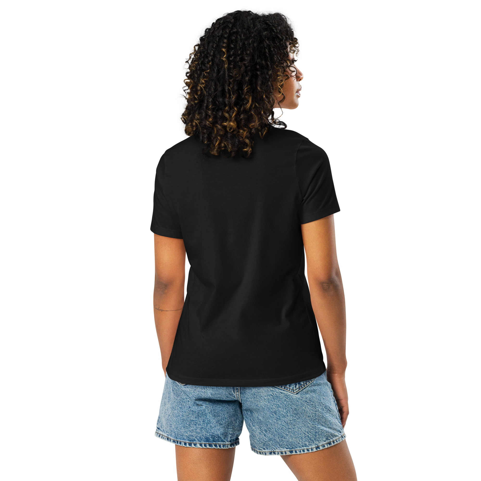 womens-relaxed-t-shirt-black-back-6832e24c521a2.jpg Chicka Girl Women's Relaxed T-Shirt