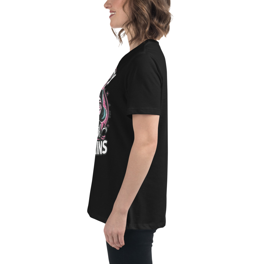 womens-relaxed-t-shirt-black-left-68346f2e43ec5.jpg Beauty Brains Women's Relaxed T-Shirt