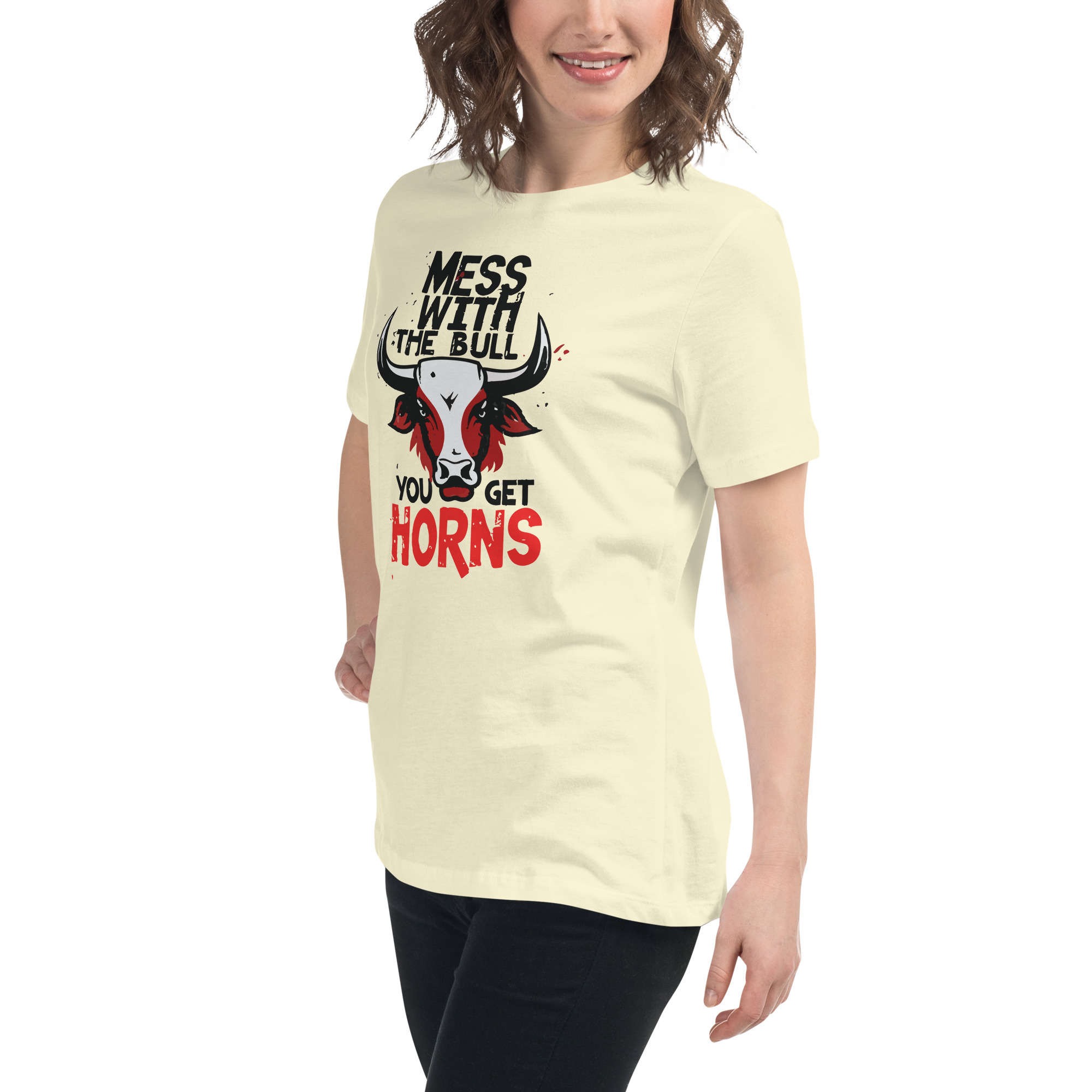 womens-relaxed-t-shirt-citron-left-front-6832e30a5d9c6.jpg Don't Mess Women's Relaxed T-Shirt
