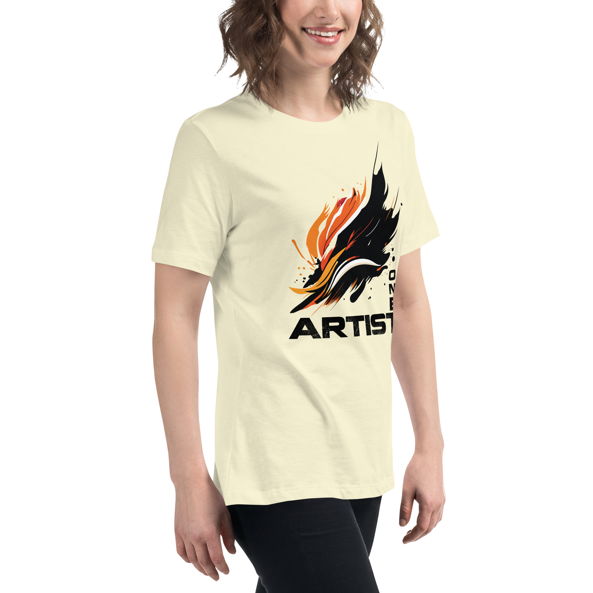 womens-relaxed-t-shirt-citron-right-front-6832e17d608d3.jpg Artist One Women's Relaxed T-Shirt
