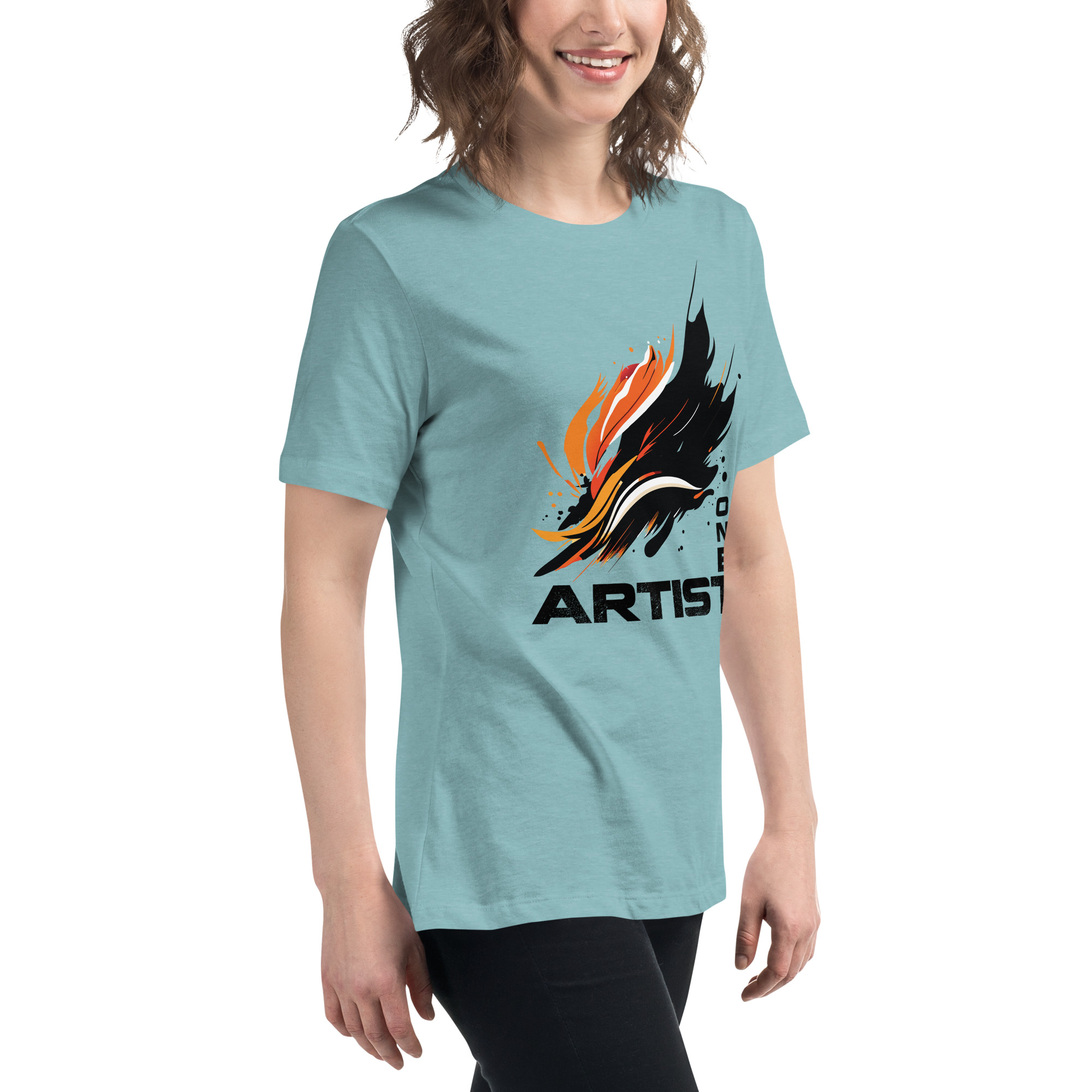 womens-relaxed-t-shirt-heather-blue-lagoon-right-front-6832e17d3ef04.jpg Artist One Women's Relaxed T-Shirt