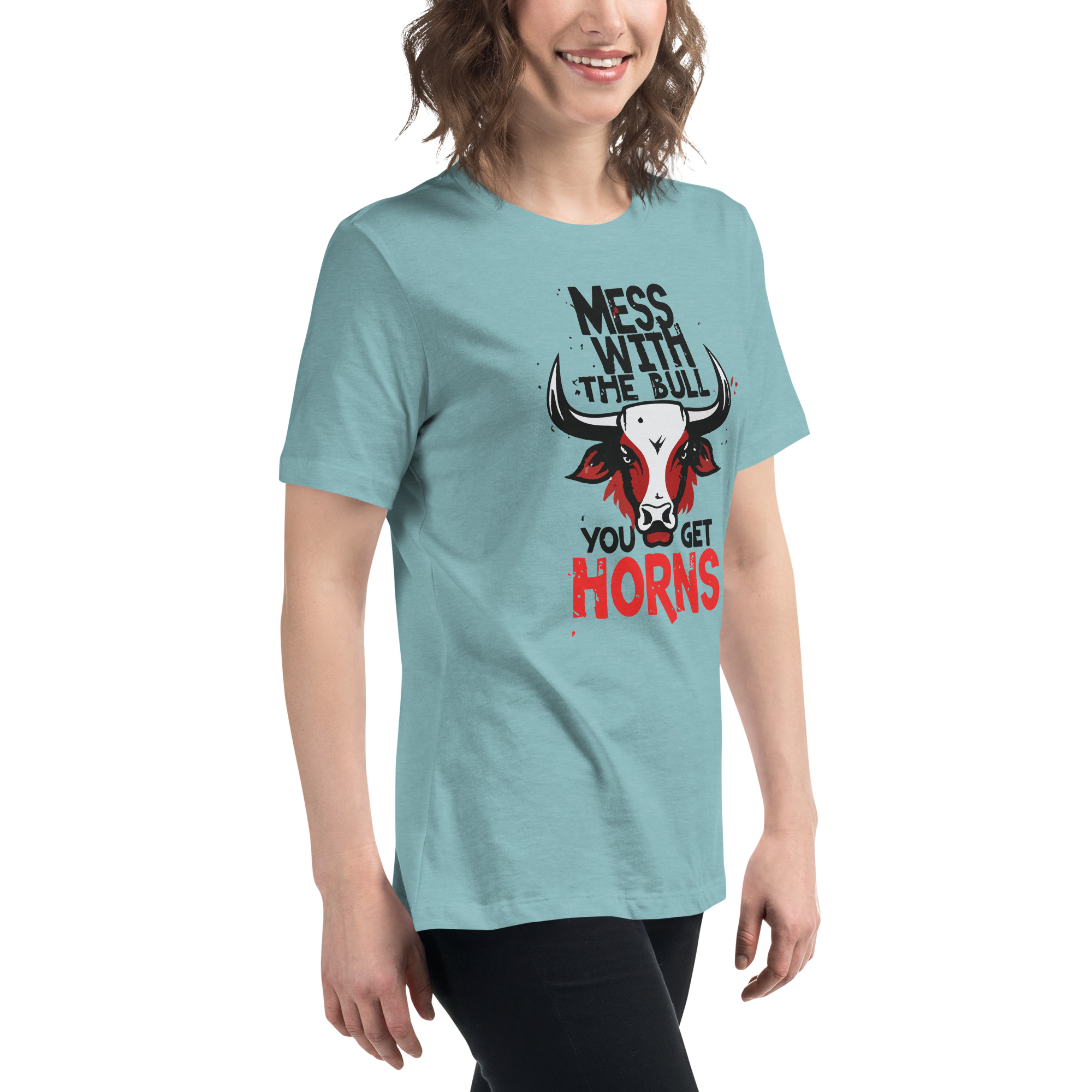 womens-relaxed-t-shirt-heather-blue-lagoon-right-front-6832e30a3f91c.jpg Don't Mess Women's Relaxed T-Shirt