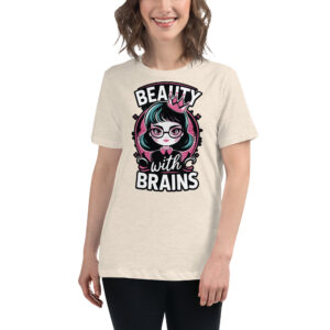 Beauty Brains Women's Relaxed T-Shirt