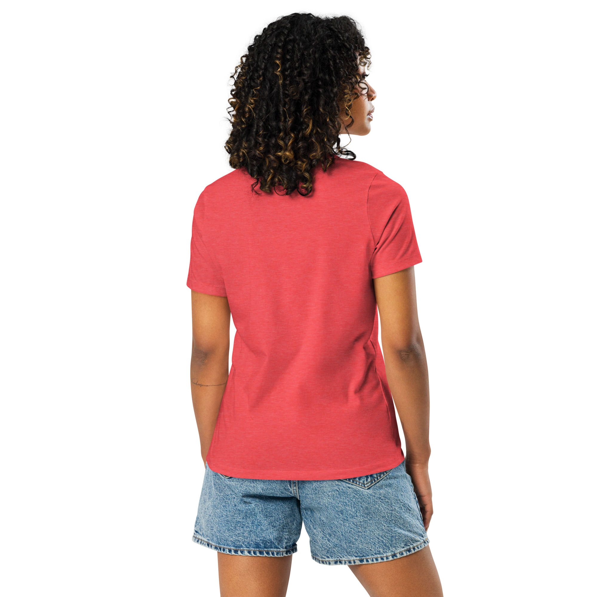 womens-relaxed-t-shirt-heather-red-back-6832e24c5bf3b.jpg Chicka Girl Women's Relaxed T-Shirt