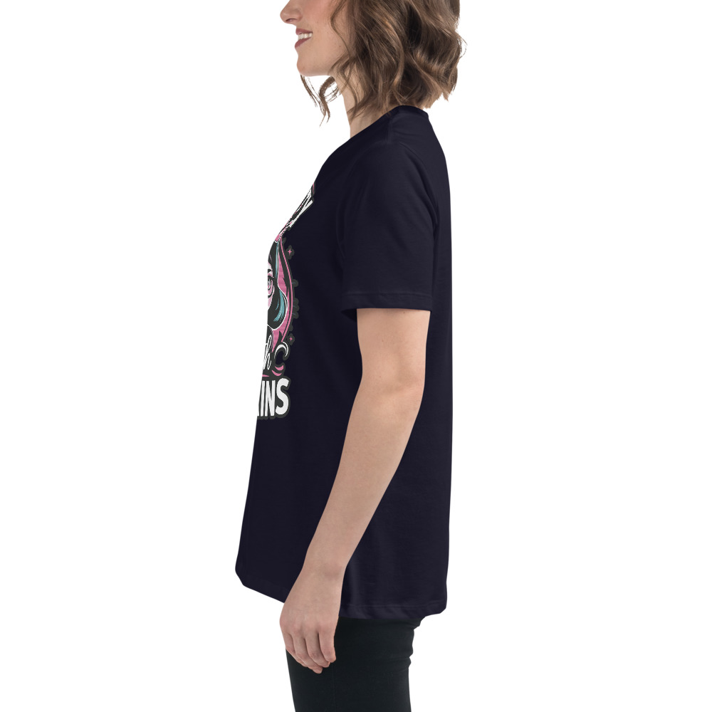 womens-relaxed-t-shirt-navy-left-68346f2e4122f.jpg Beauty Brains Women's Relaxed T-Shirt