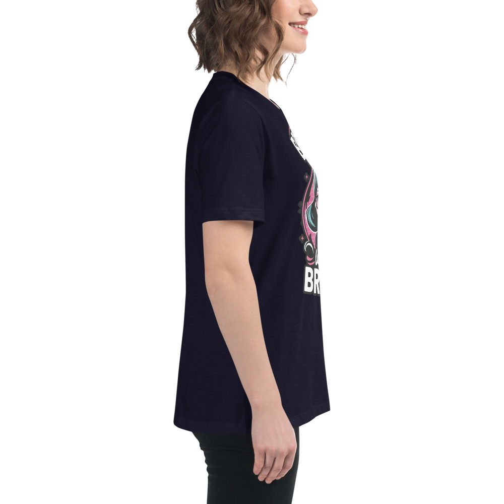 womens-relaxed-t-shirt-navy-right-68346f2e41f6e.jpg Beauty Brains Women's Relaxed T-Shirt