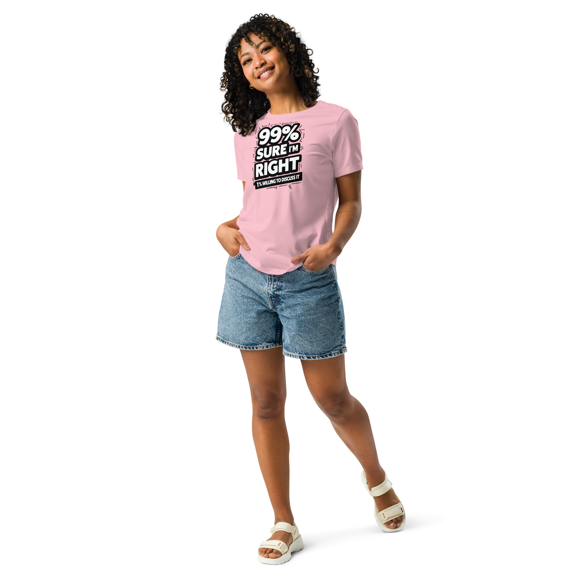 womens-relaxed-t-shirt-pink-front-68346b605c3c7.jpg 99% Right Women's Relaxed T-Shirt