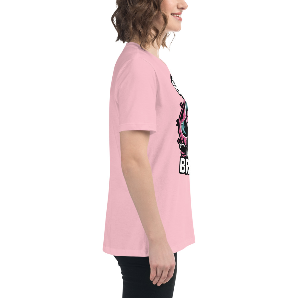 womens-relaxed-t-shirt-pink-right-68346f2f10c60.jpg Beauty Brains Women's Relaxed T-Shirt