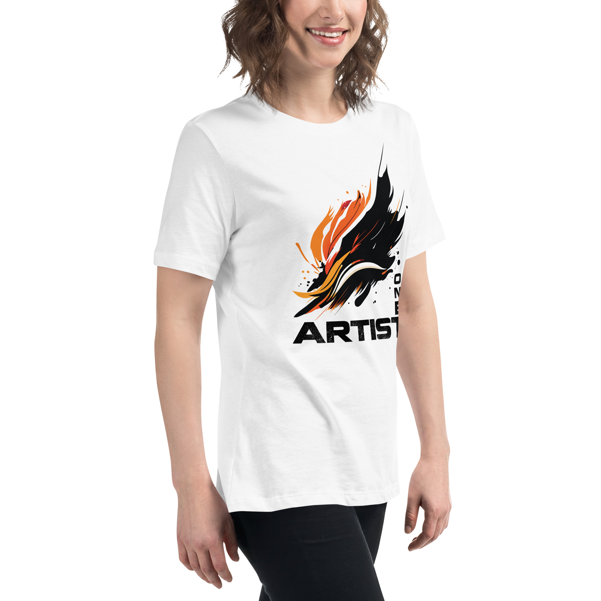womens-relaxed-t-shirt-white-right-front-6832e17d6cbf9.jpg Artist One Women's Relaxed T-Shirt