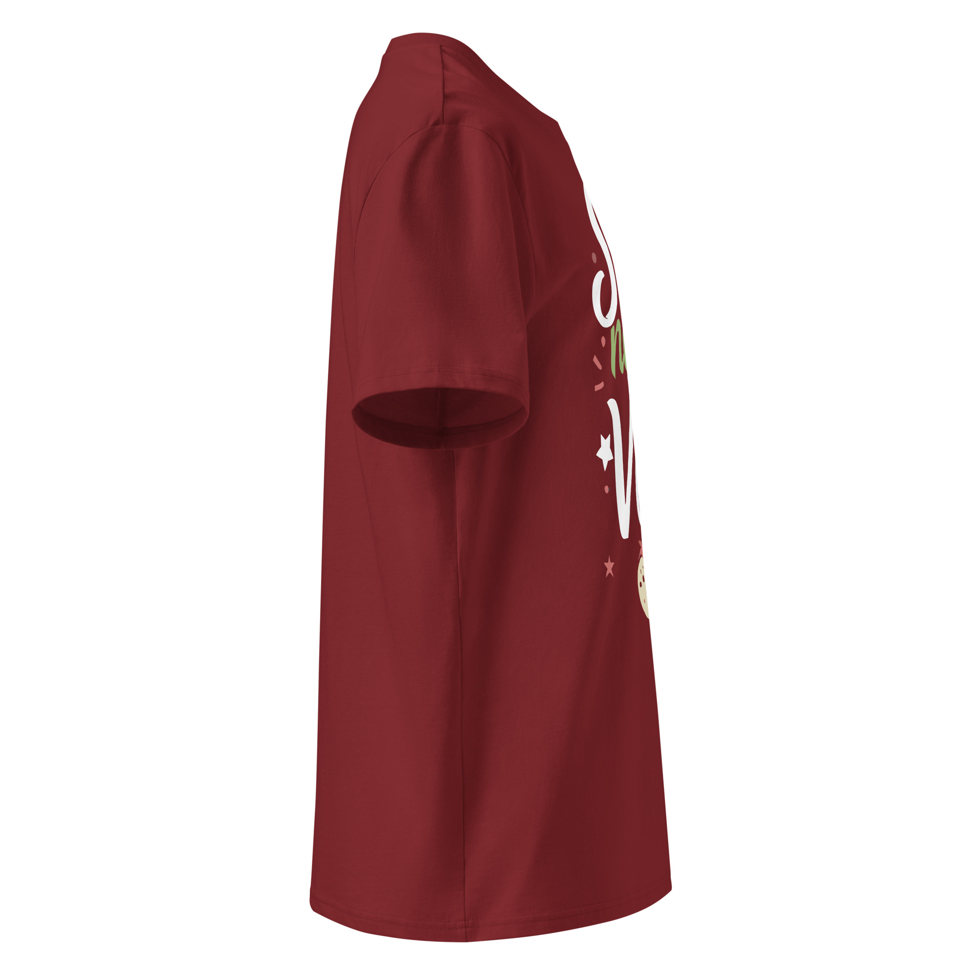 unisex-organic-cotton-t-shirt-burgundy-right-6871cf57ab515.jpg No to Veg Unisex organic cotton t-shirt