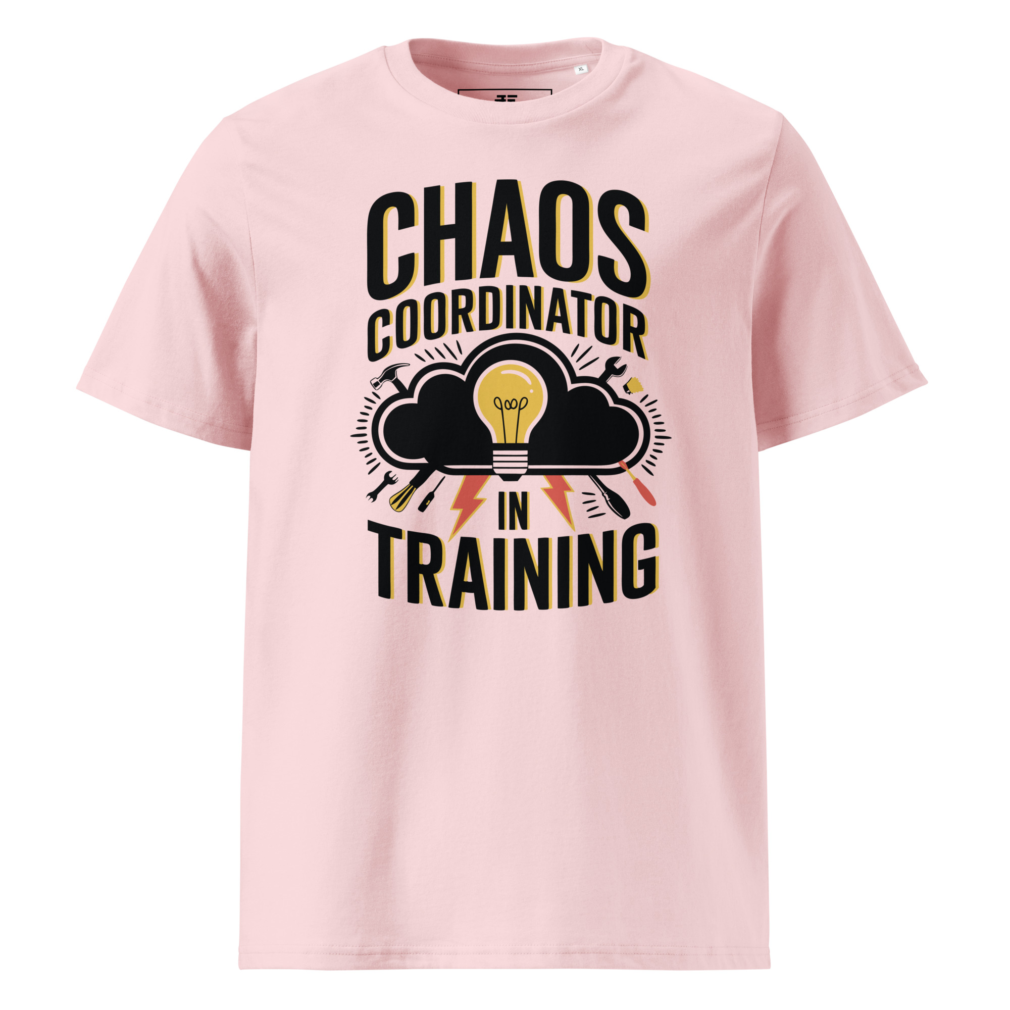 unisex-organic-cotton-t-shirt-cotton-pink-front-6871d300bfe9d.jpg Chaos Unisex organic cotton t-shirt