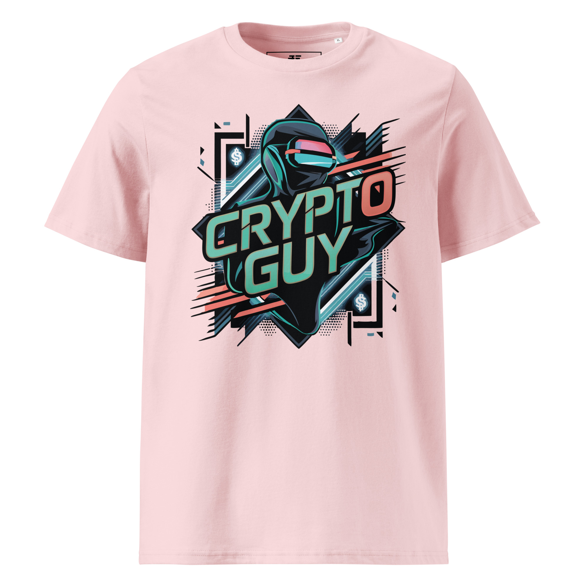 unisex-organic-cotton-t-shirt-cotton-pink-front-6871d6653df77.jpg Crypto Guy Unisex organic cotton t-shirt
