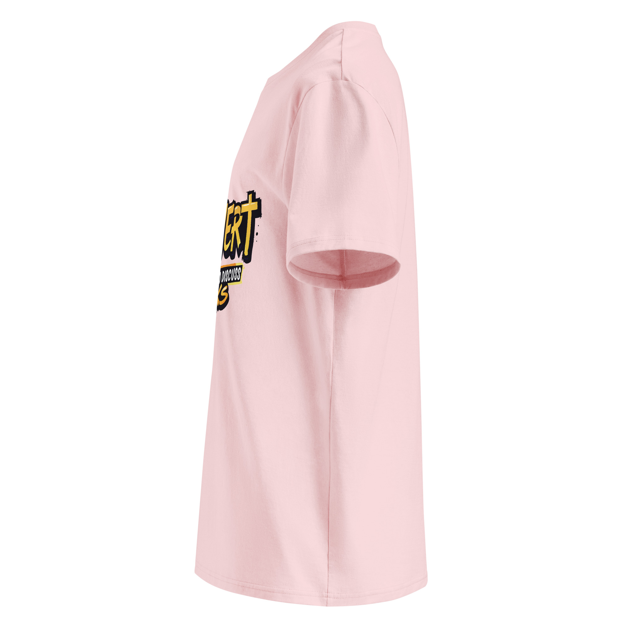 unisex-organic-cotton-t-shirt-cotton-pink-left-6871d53223abf.jpg Introvert Unisex organic cotton t-shirt