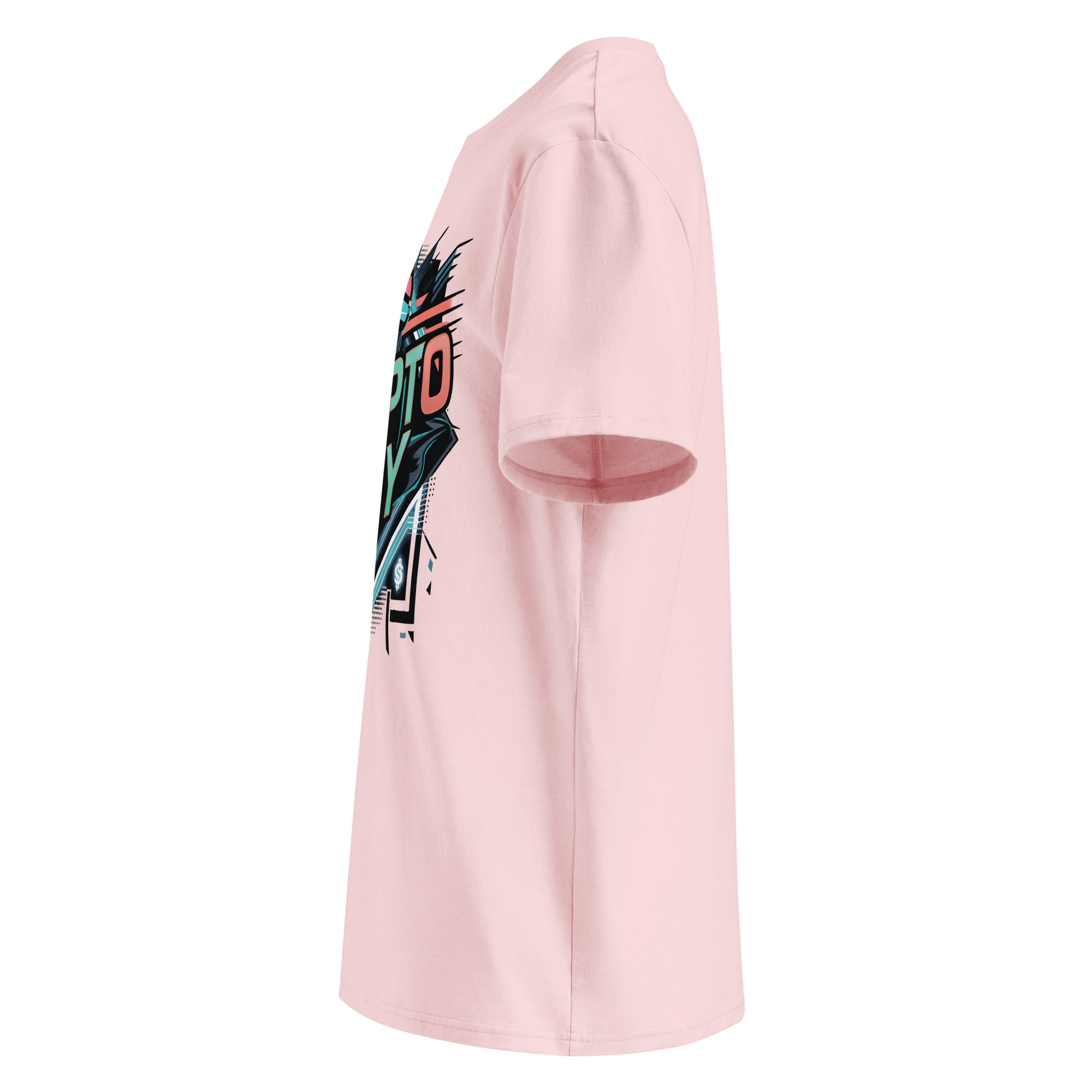 unisex-organic-cotton-t-shirt-cotton-pink-left-6871d66548075.jpg Crypto Guy Unisex organic cotton t-shirt