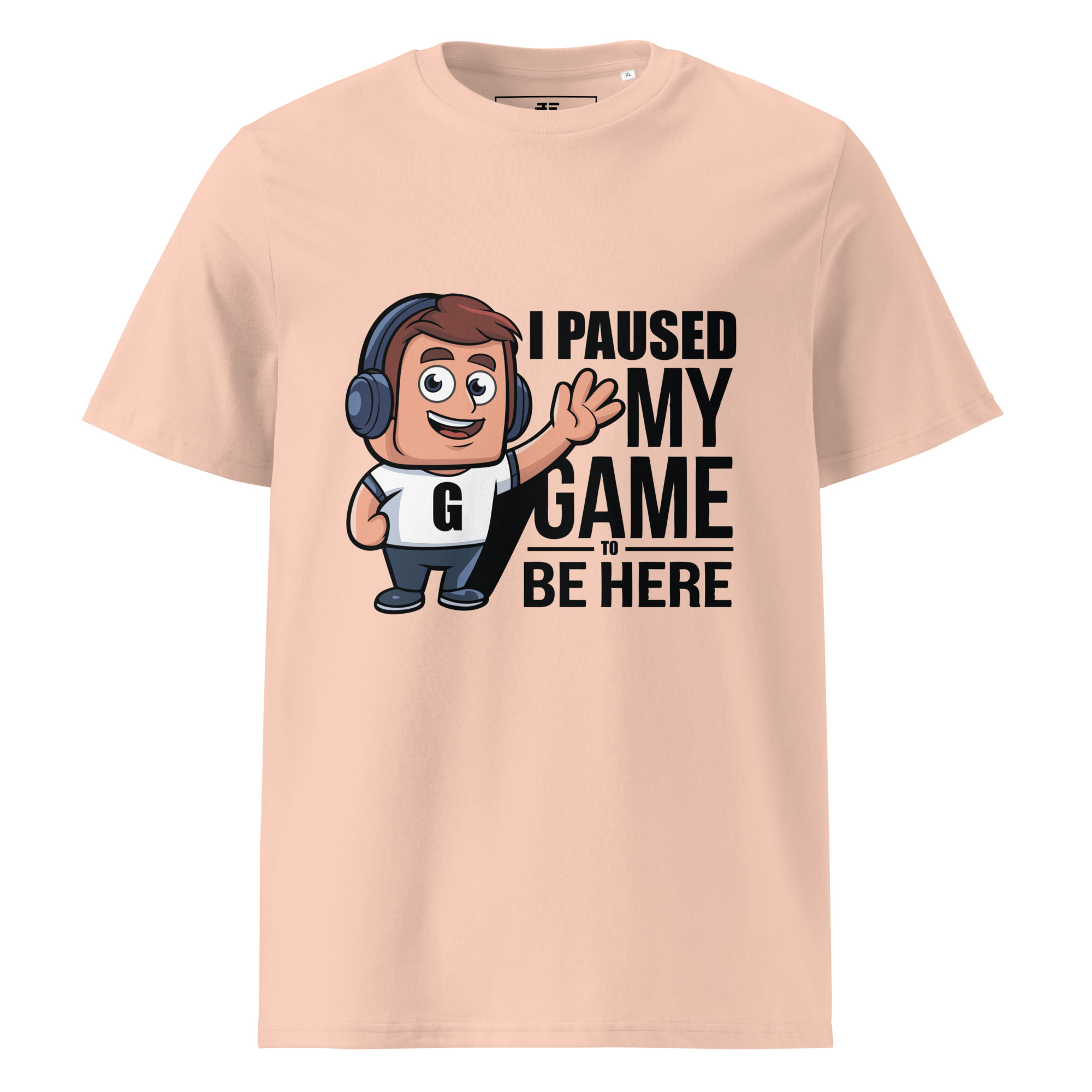 unisex-organic-cotton-t-shirt-fraiche-peche-front-6871d03b77141.jpg Gamer Unisex organic cotton t-shirt
